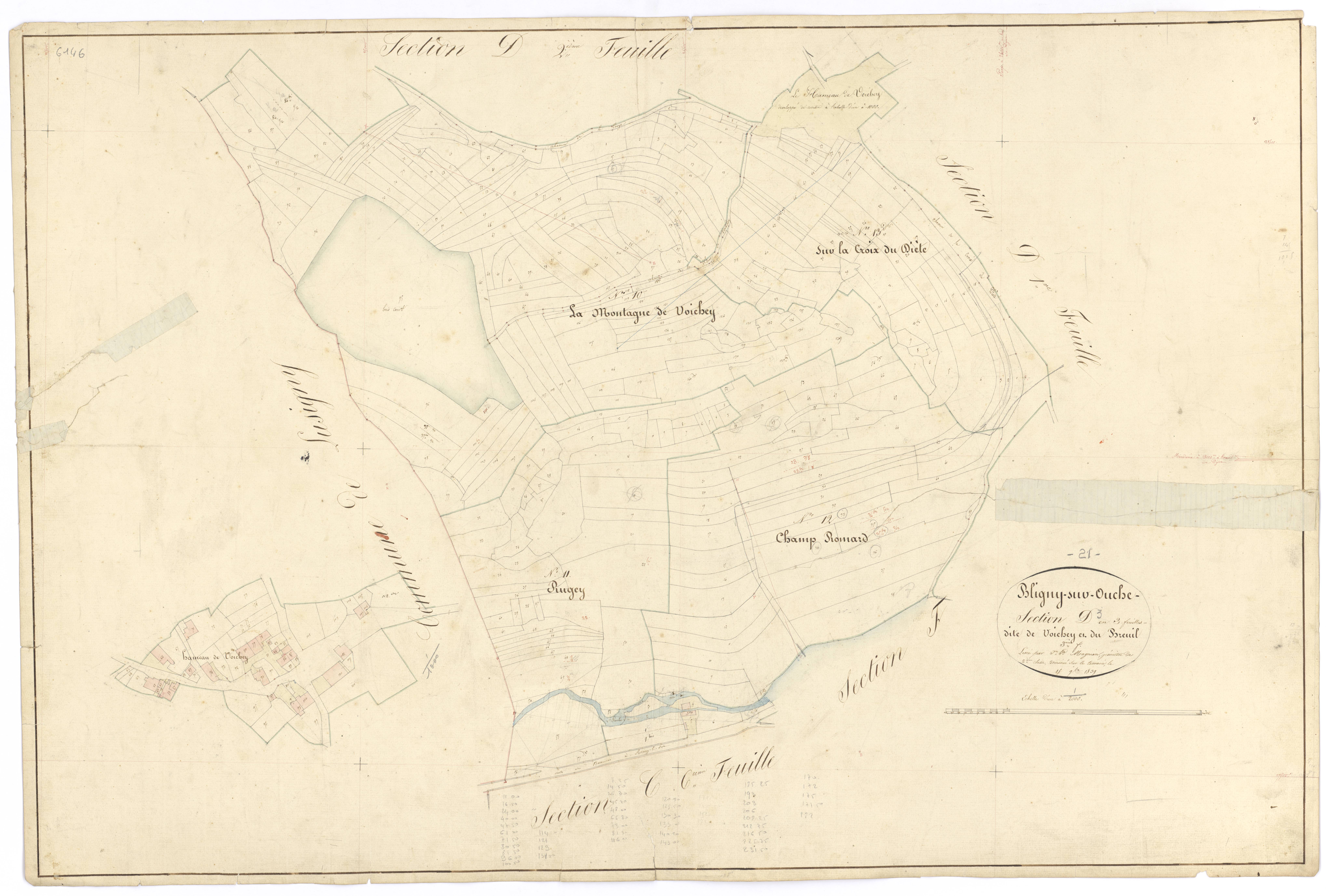 Bligny-sur-Ouche - Section D3 - 3 P PLAN 90/20