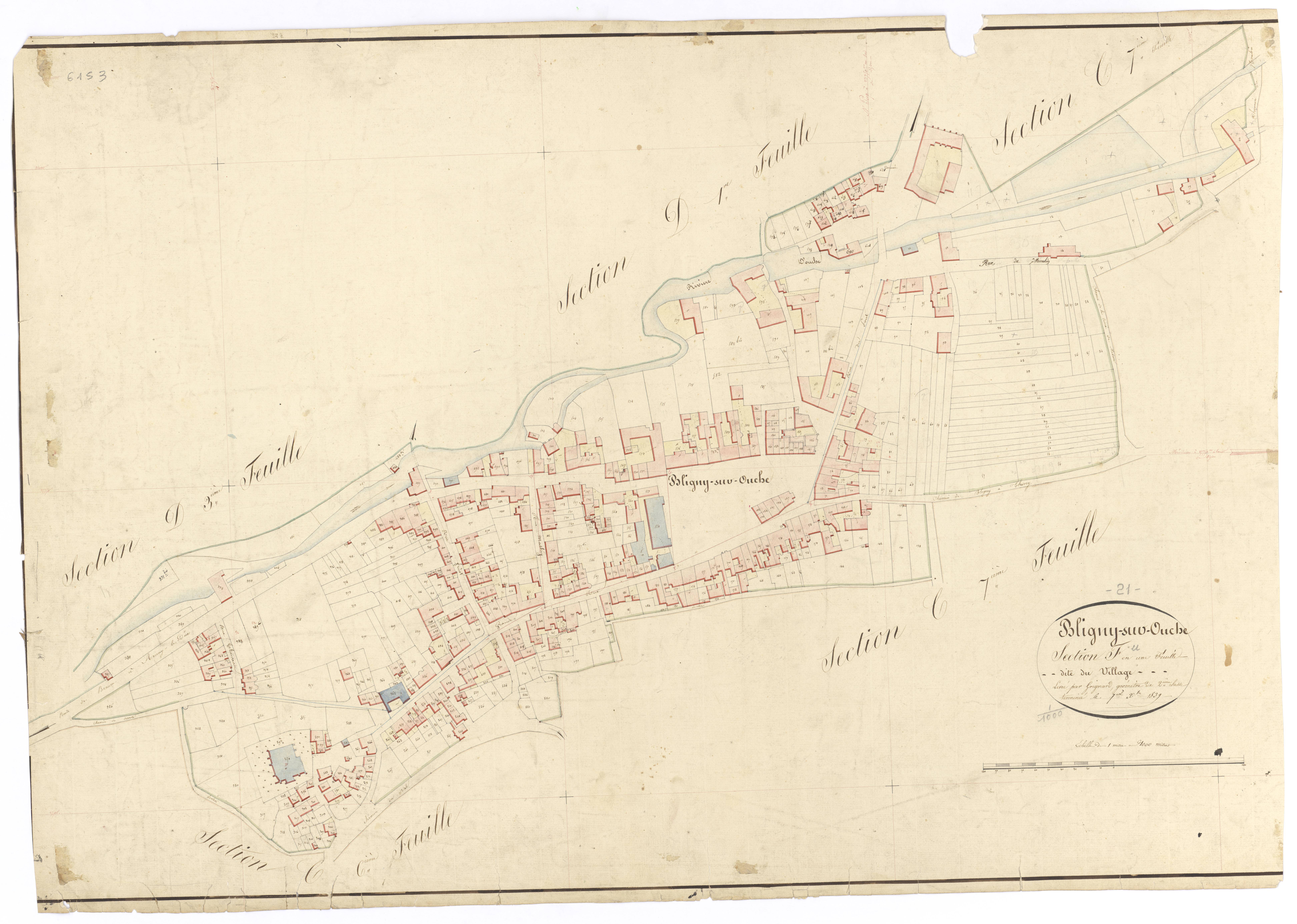 Bligny-sur-Ouche - Section F - 3 P PLAN 90/27