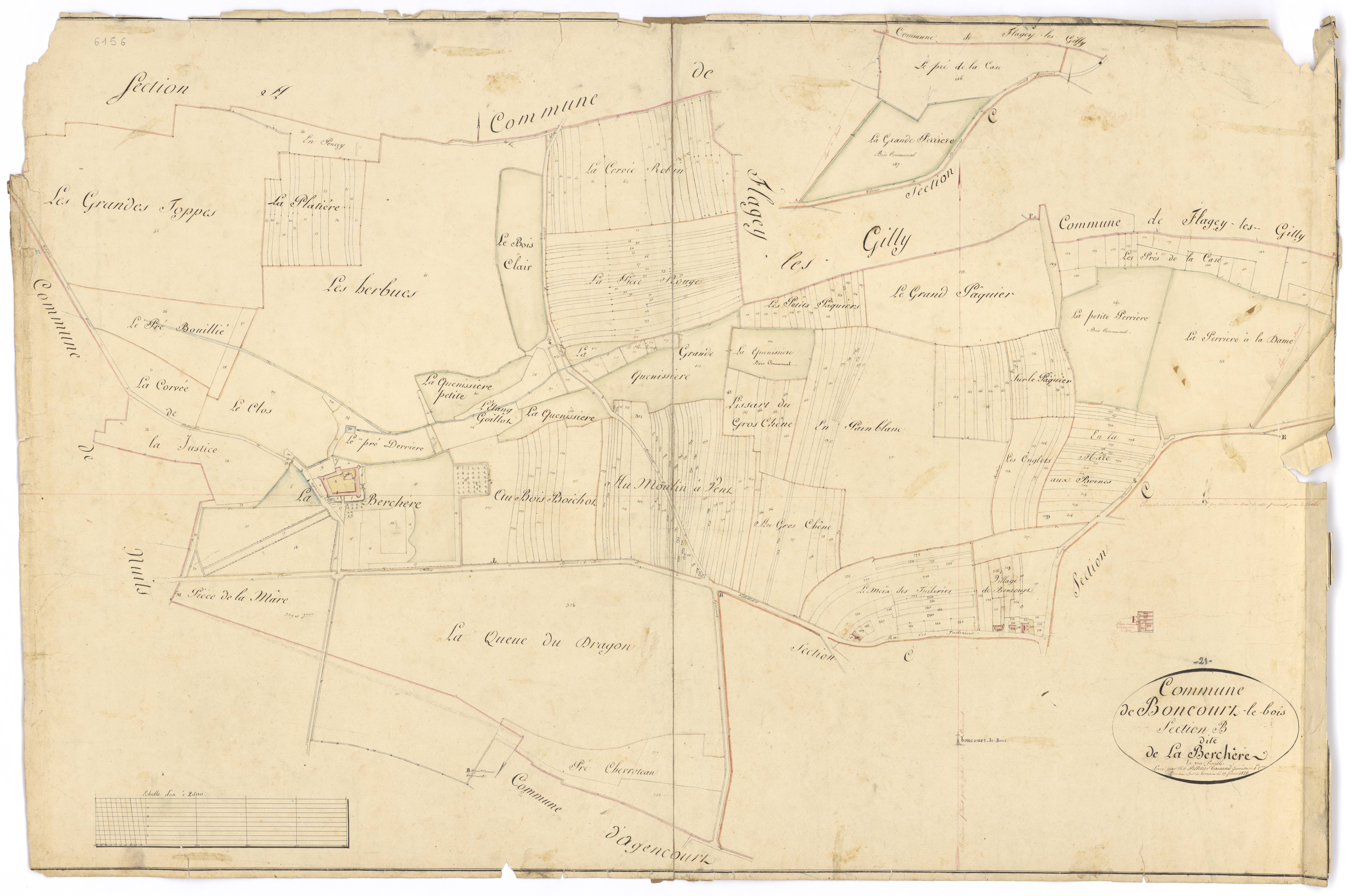 Boncourt-le-Bois - Section B - 3 P PLAN 91/3