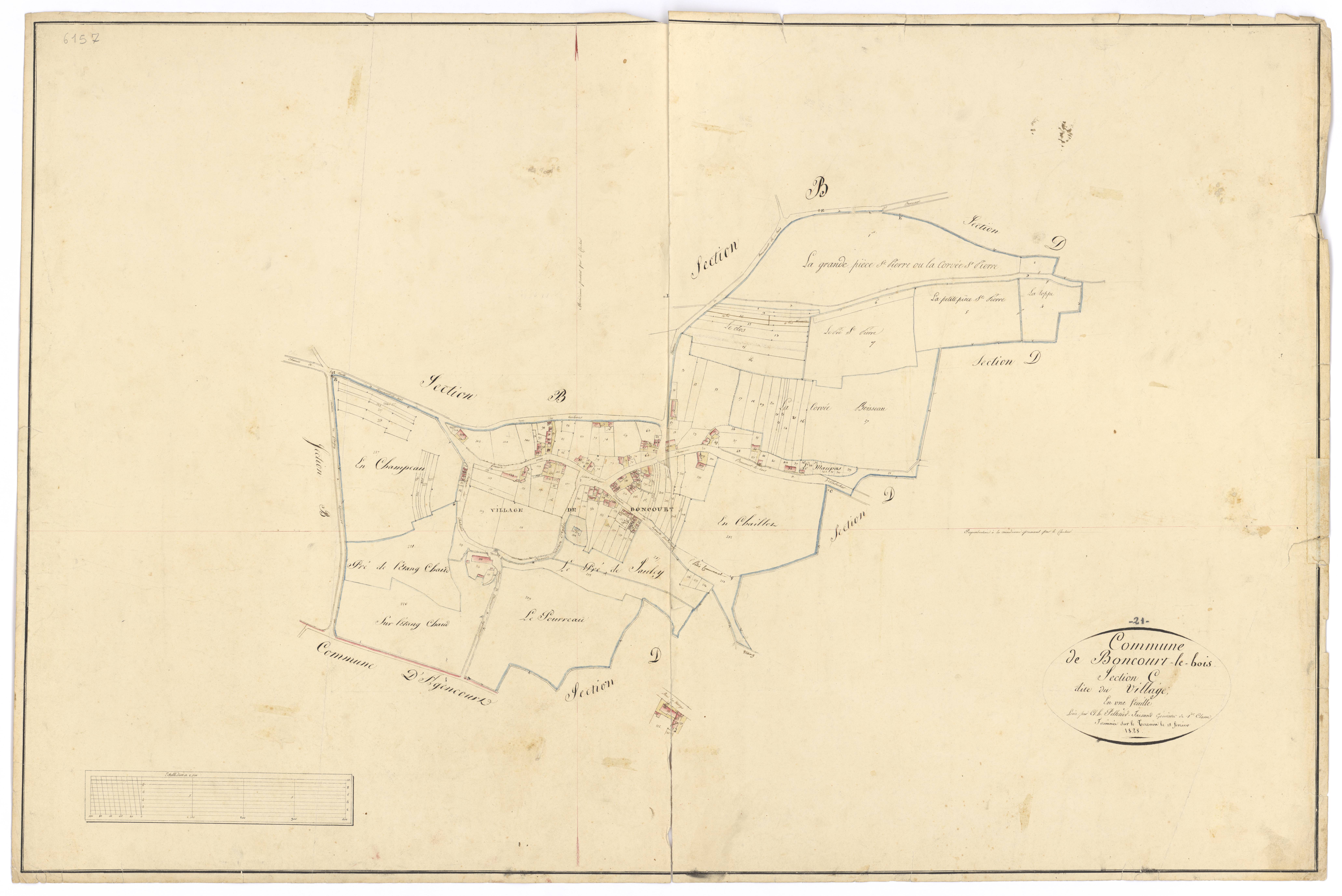 Boncourt-le-Bois - Section C - 3 P PLAN 91/4