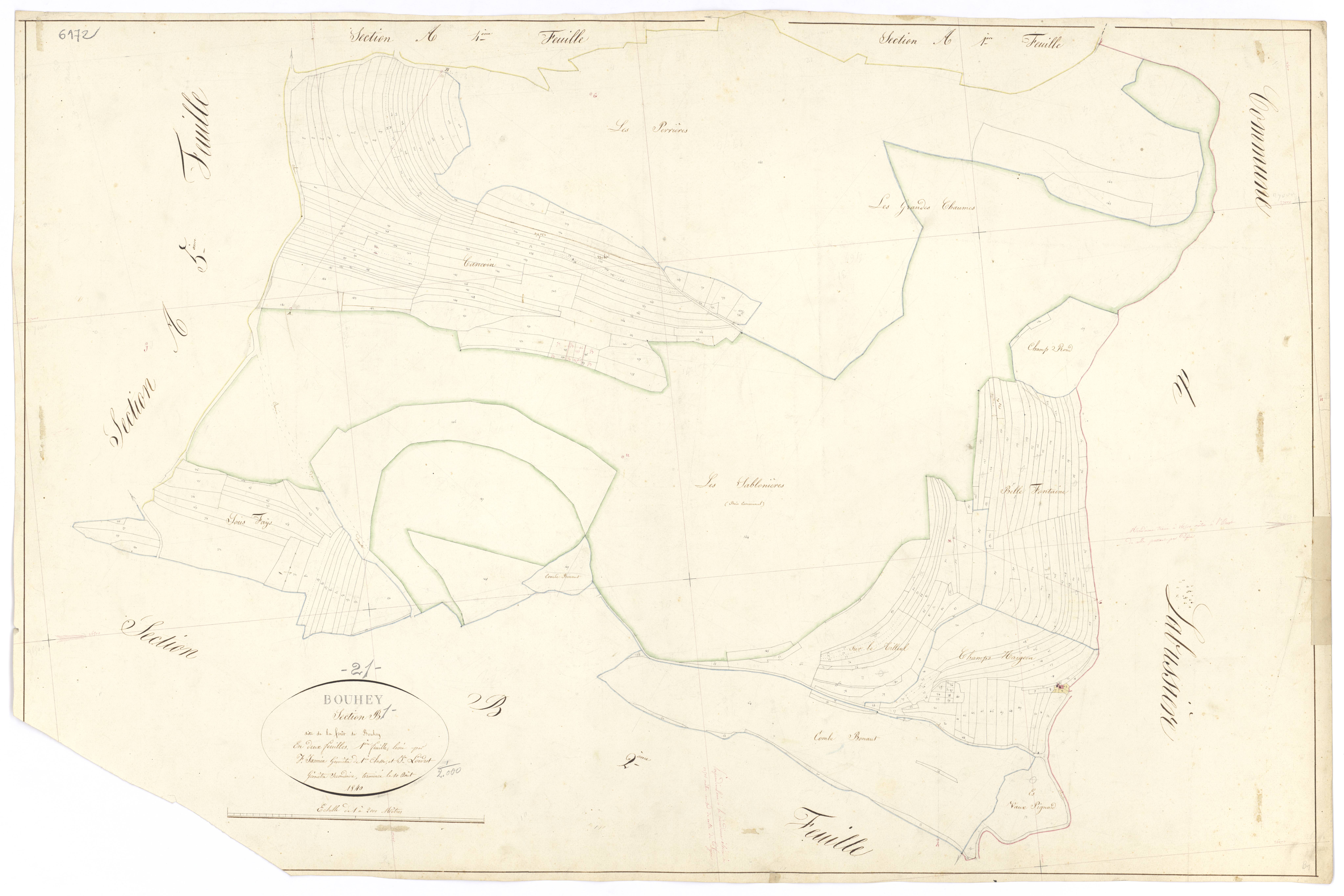 Bouhey - Section B1 - 3 P PLAN 94/7