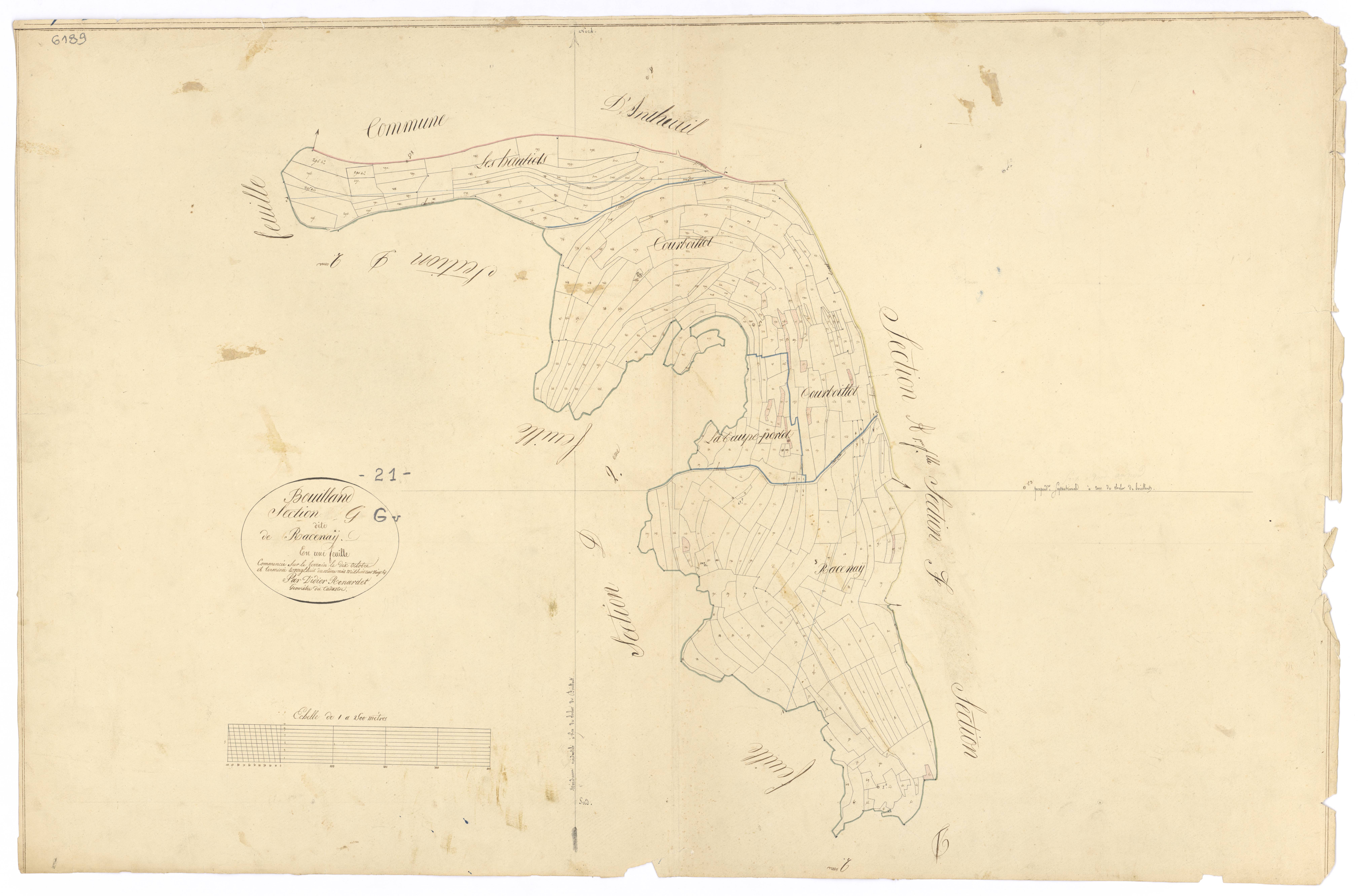 Bouilland - Section G - 3 P PLAN 95/13
