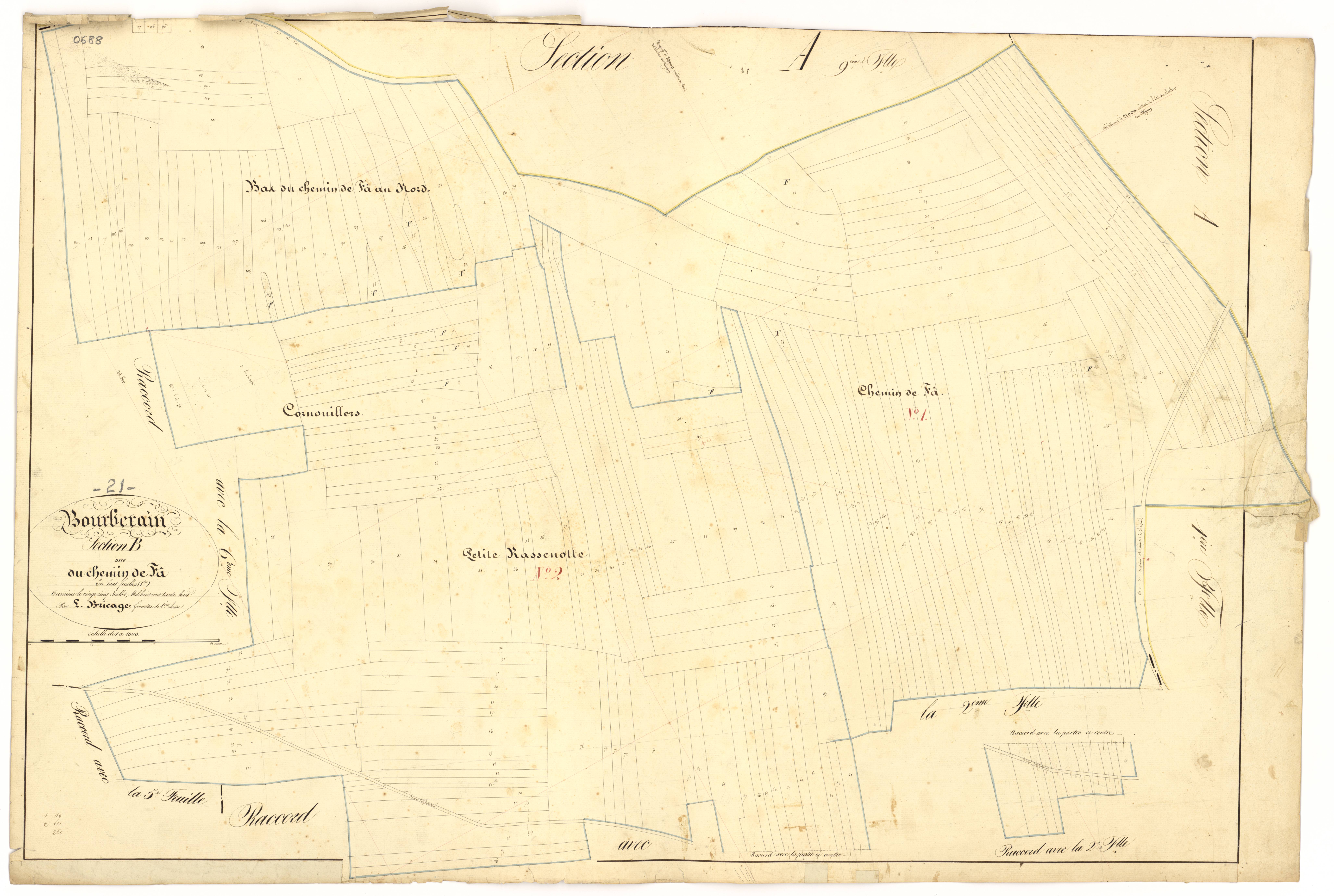 Bourberain - Section B1 - 3 P PLAN 97/13