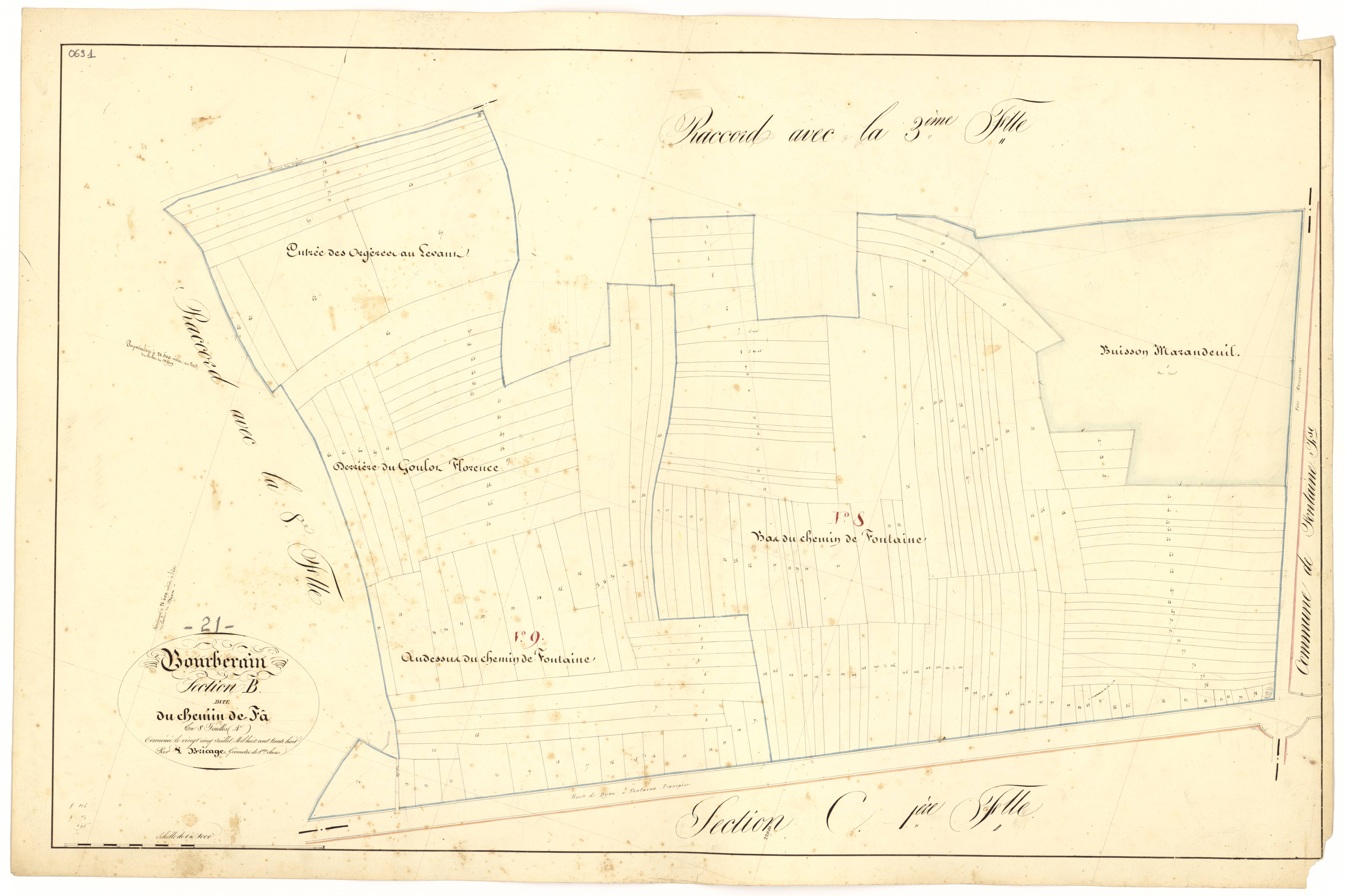 Bourberain - Section B4 - 3 P PLAN 97/16