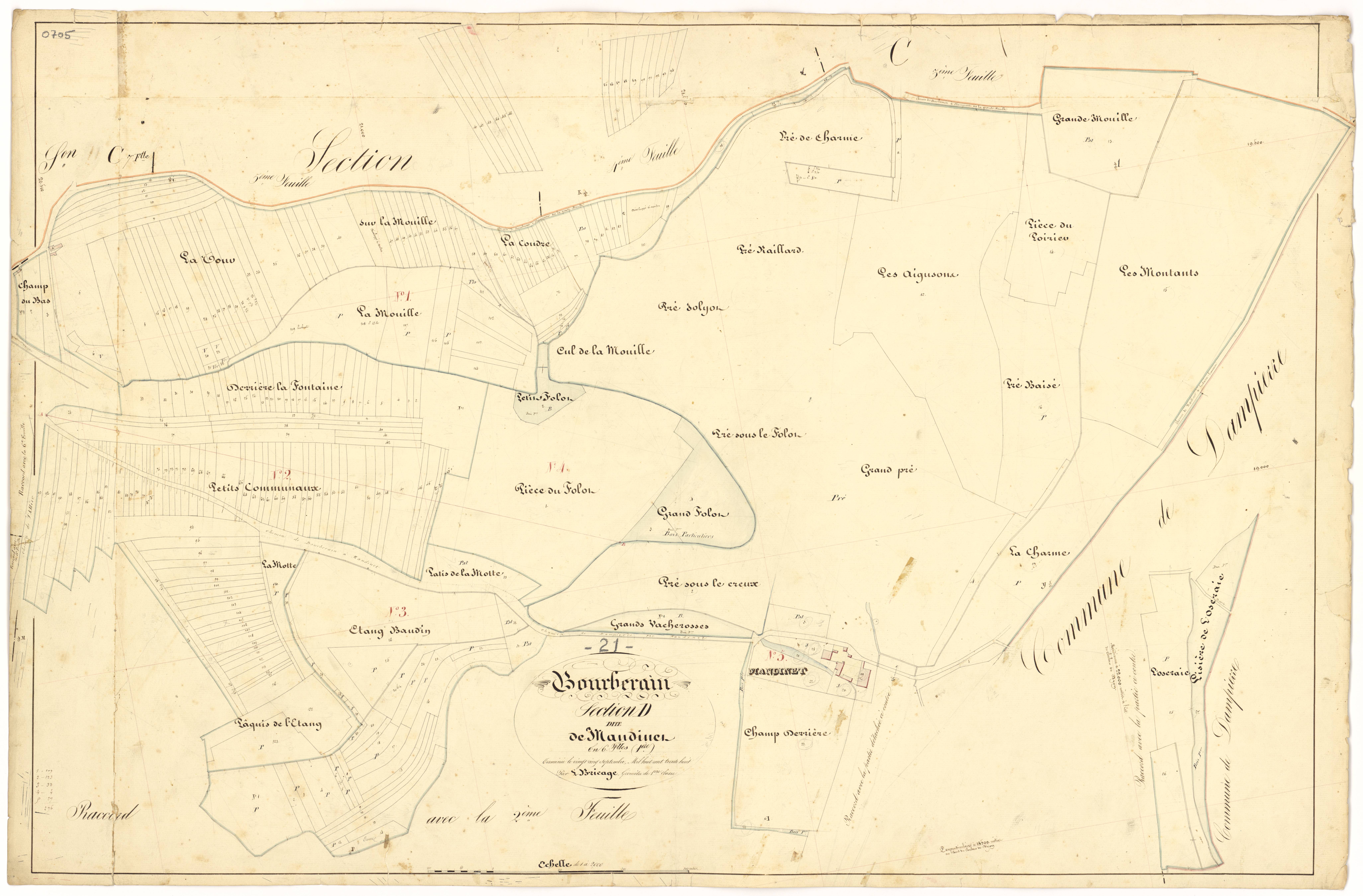 Bourberain - Section D1 - 3 P PLAN 97/30