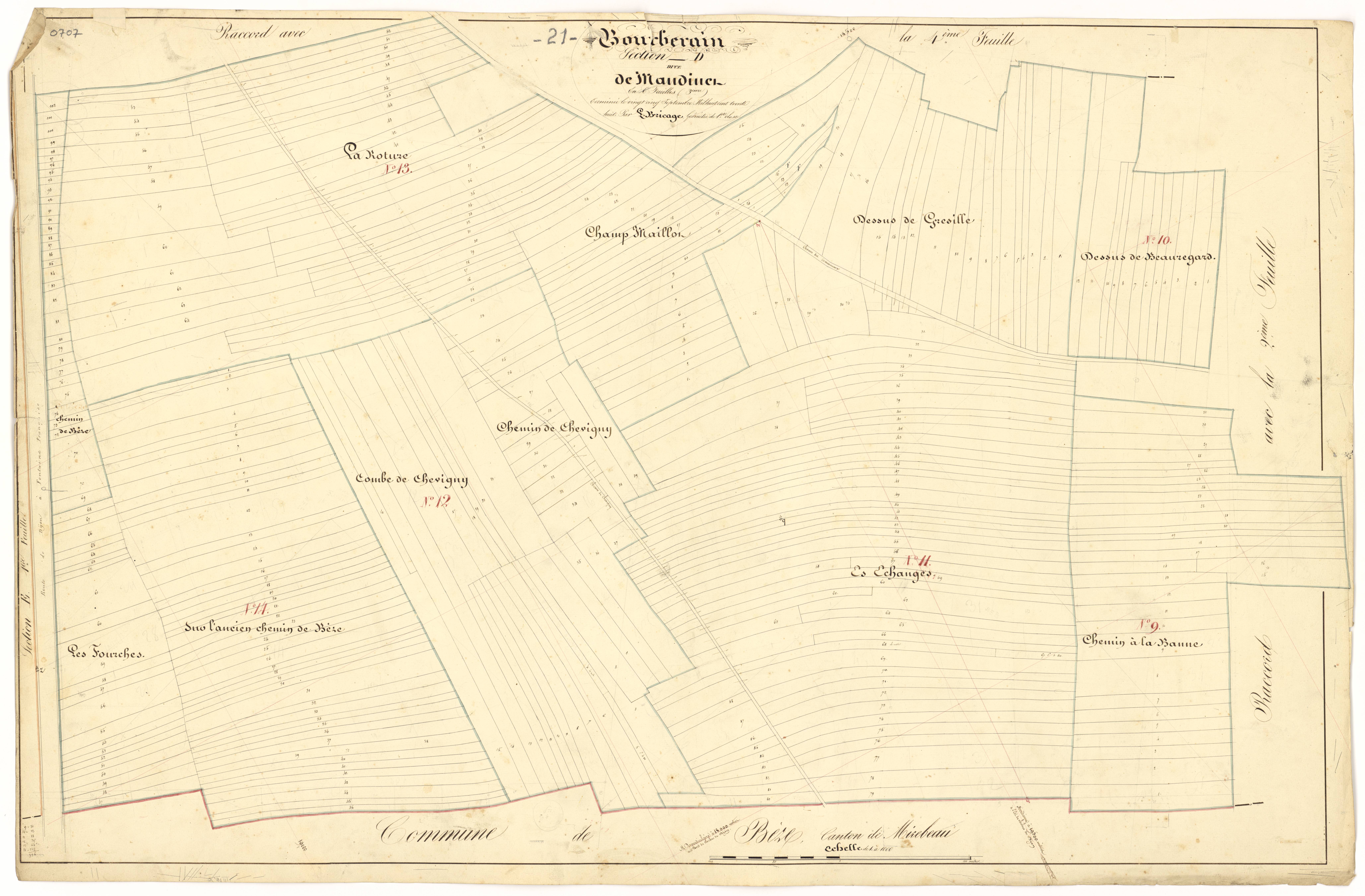 Bourberain - Section D3 - 3 P PLAN 97/32