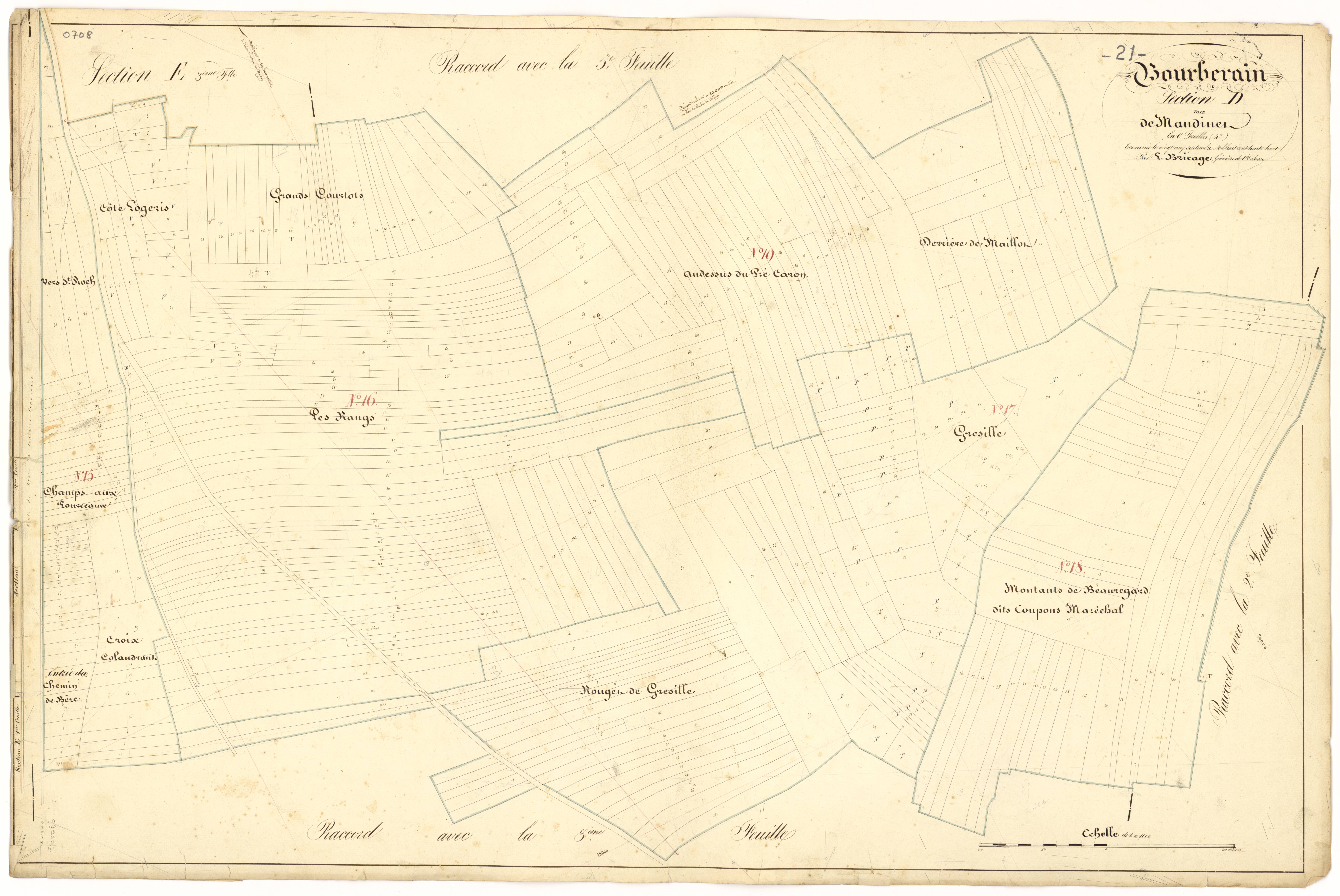 Bourberain - Section D4 - 3 P PLAN 97/33