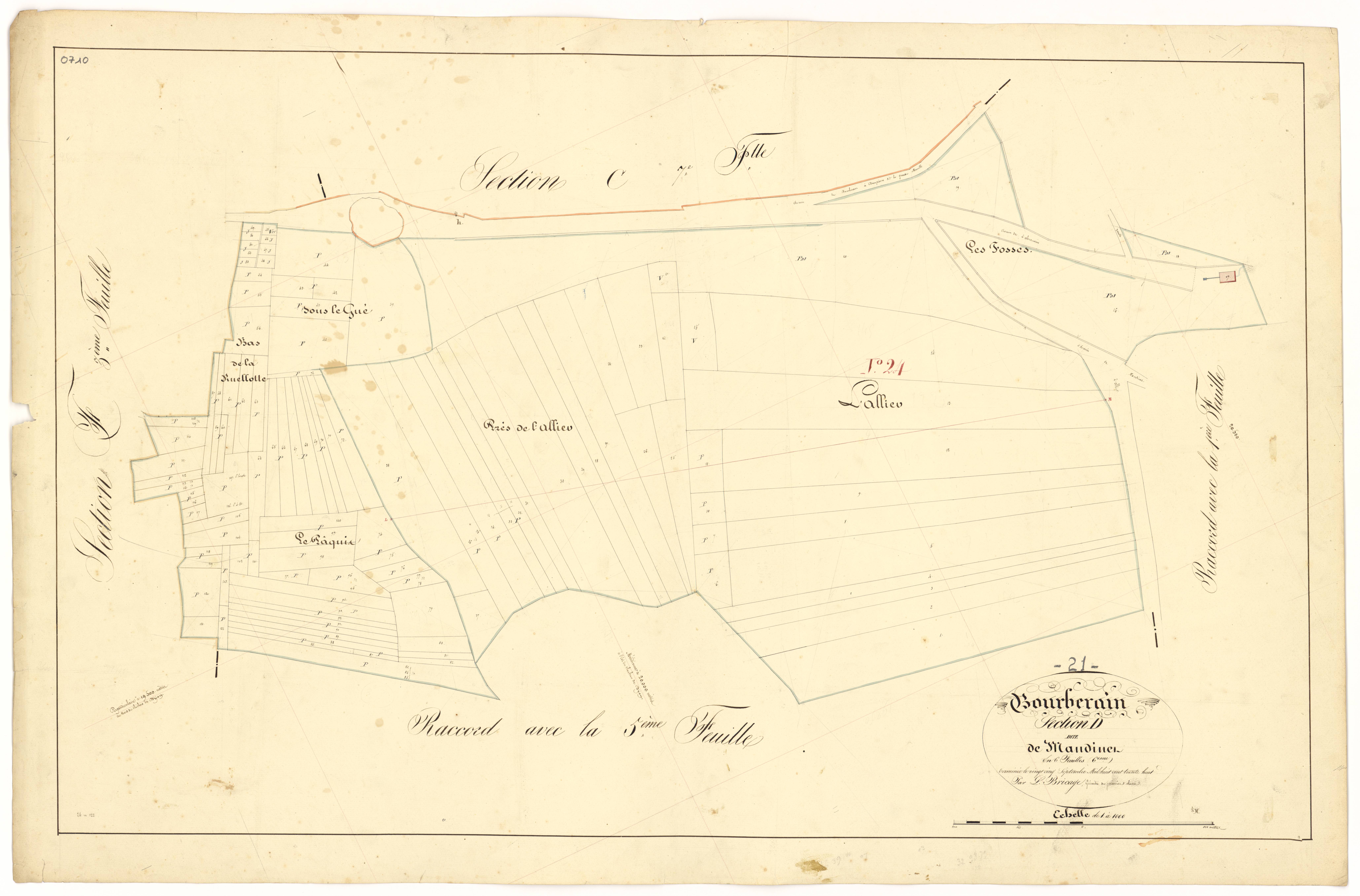 Bourberain - Section D6 - 3 P PLAN 97/35