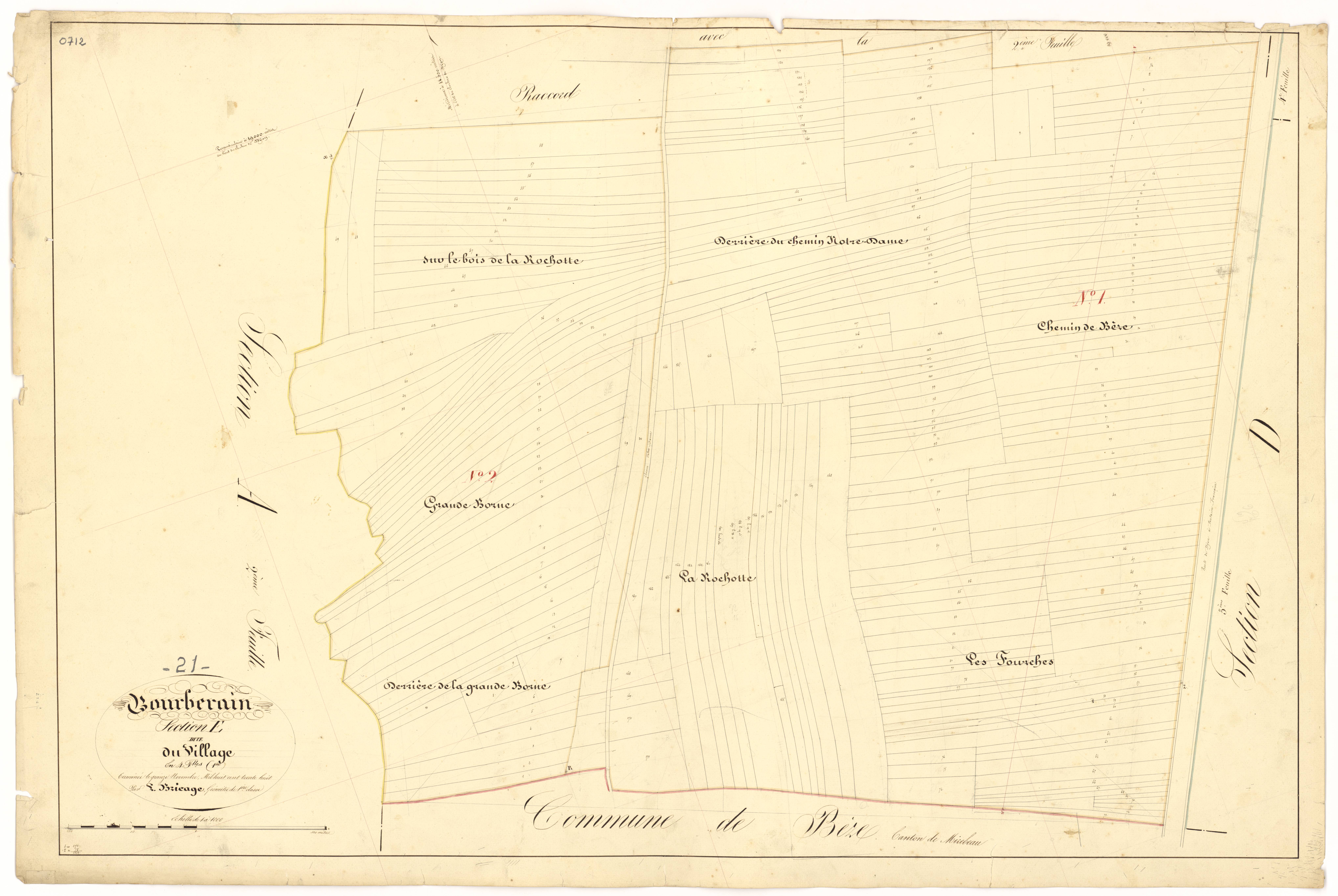 Bourberain - Section E1 - 3 P PLAN 97/37