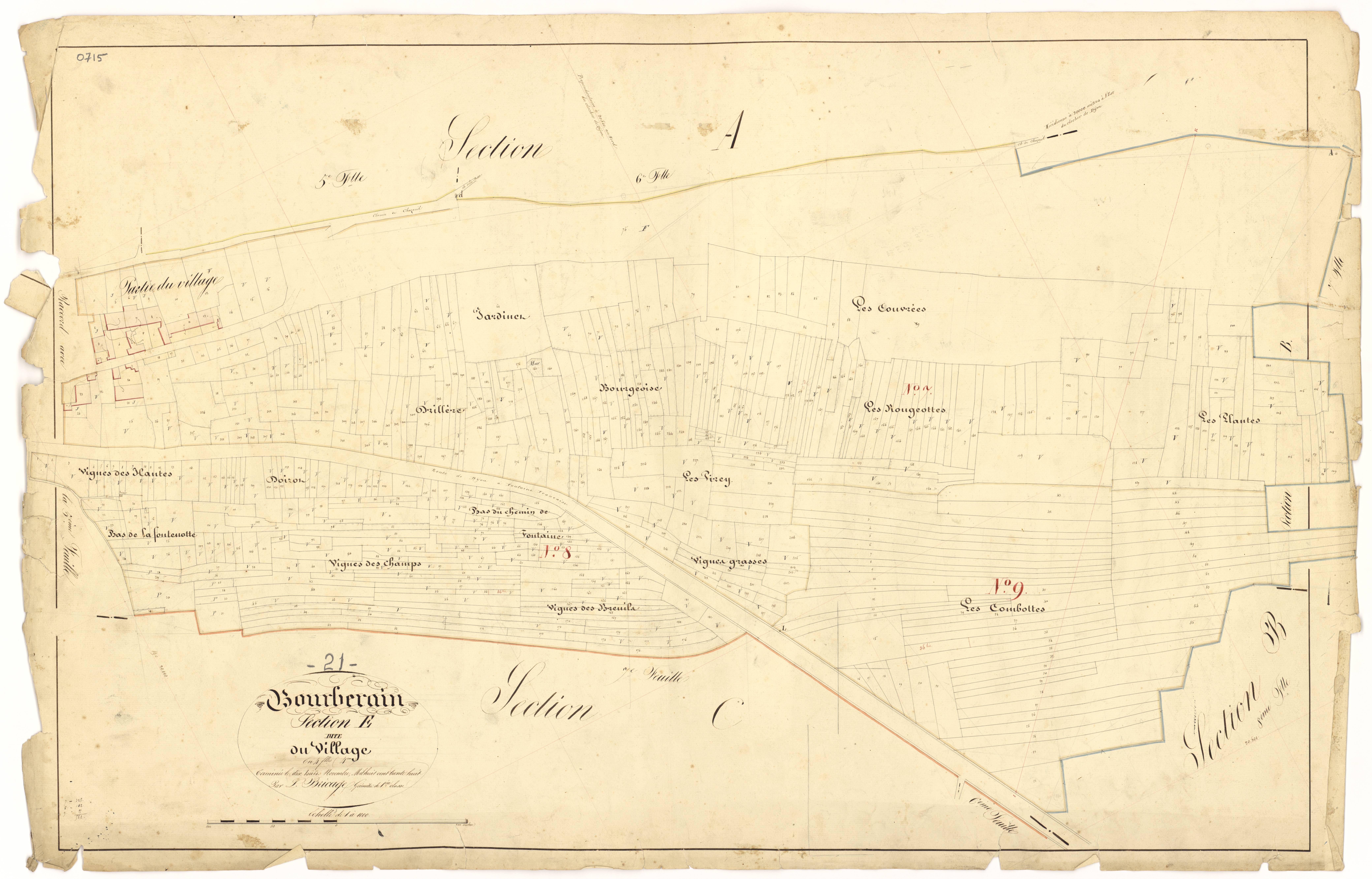 Bourberain - Section E4 - 3 P PLAN 97/40