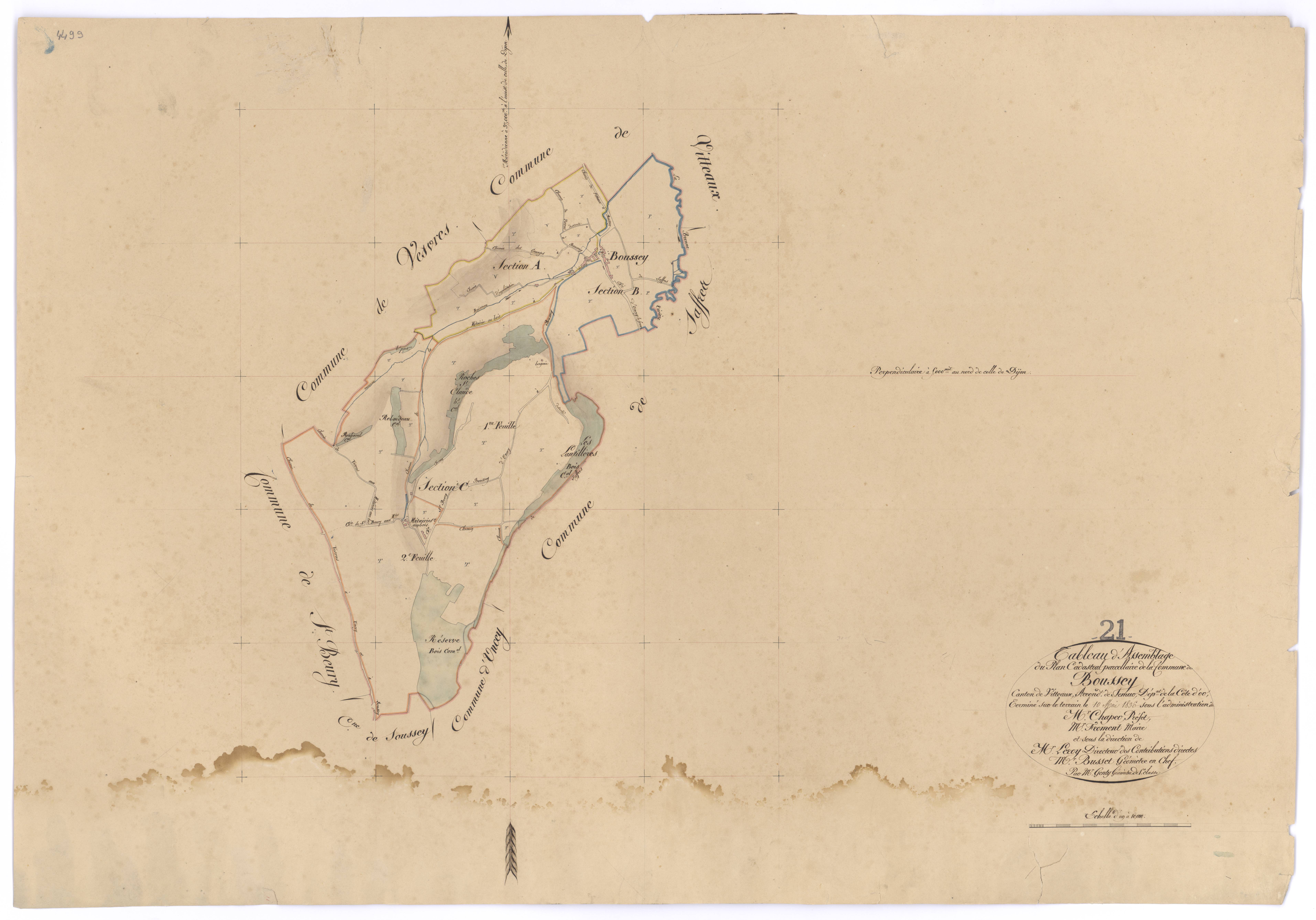 Boussey - Tableau d'assemblage - 3 P PLAN 100/1