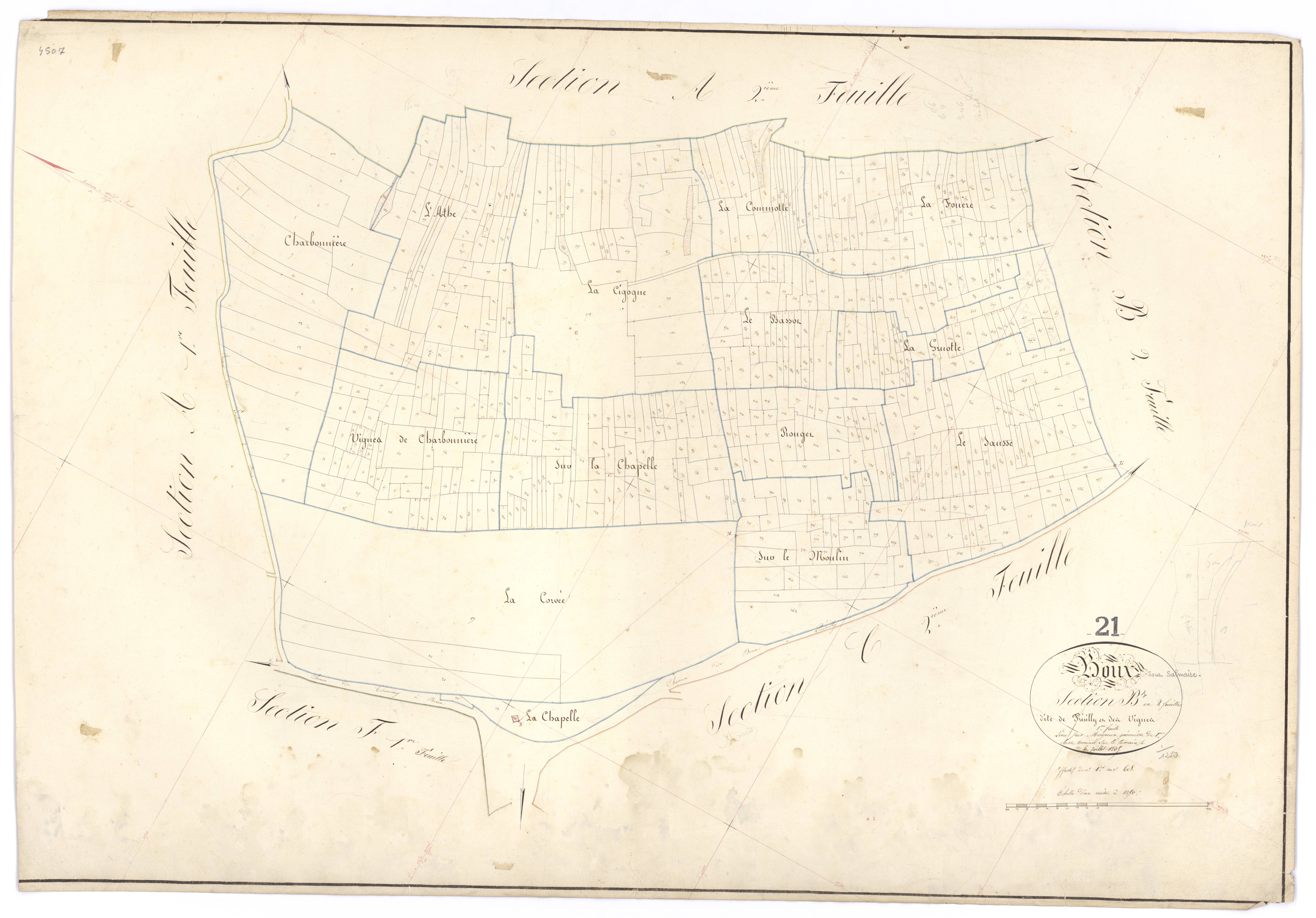 Boux-sous-Salmaise - Section B1 - 3 P PLAN 101/4