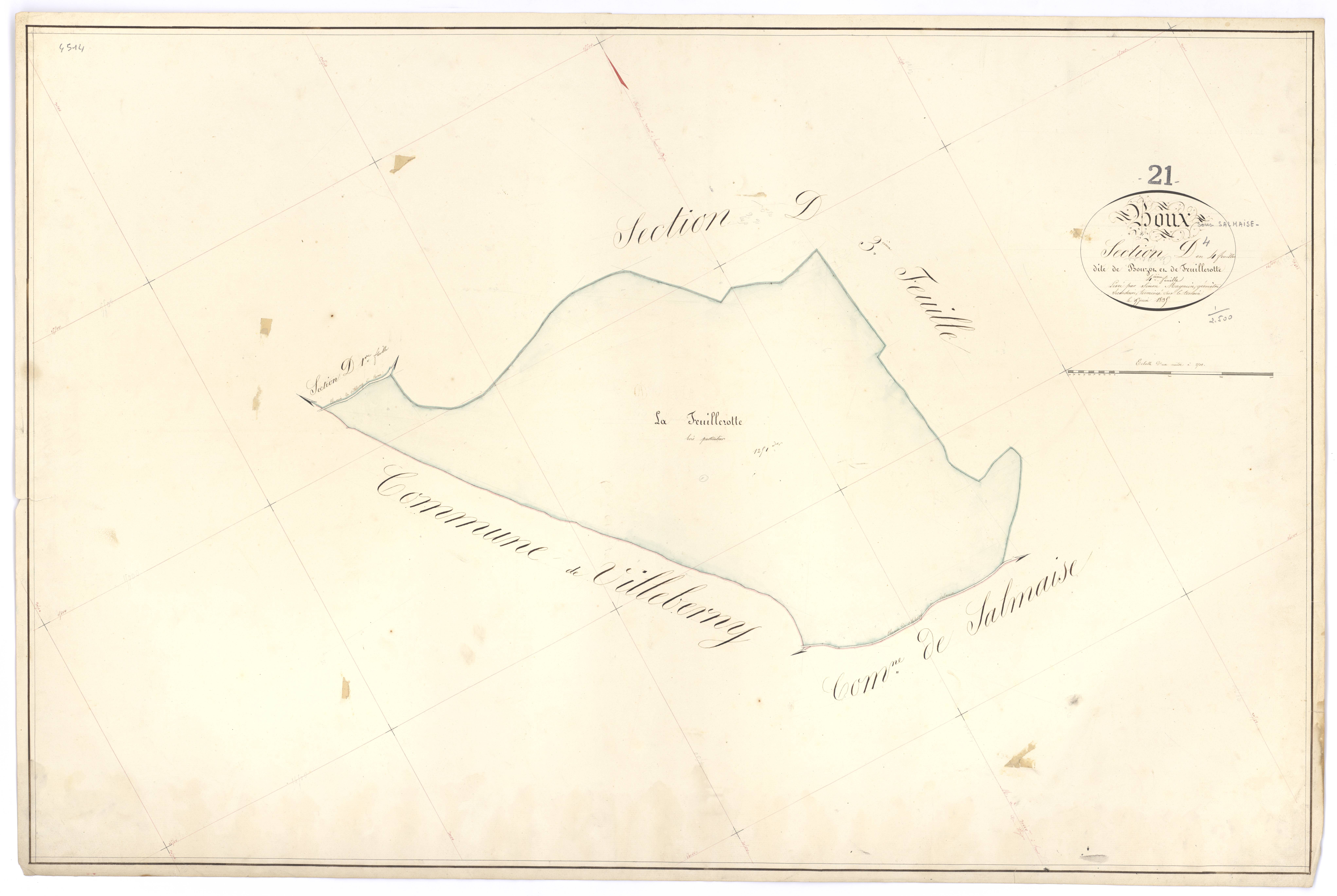 Boux-sous-Salmaise - Section D4 - 3 P PLAN 101/11