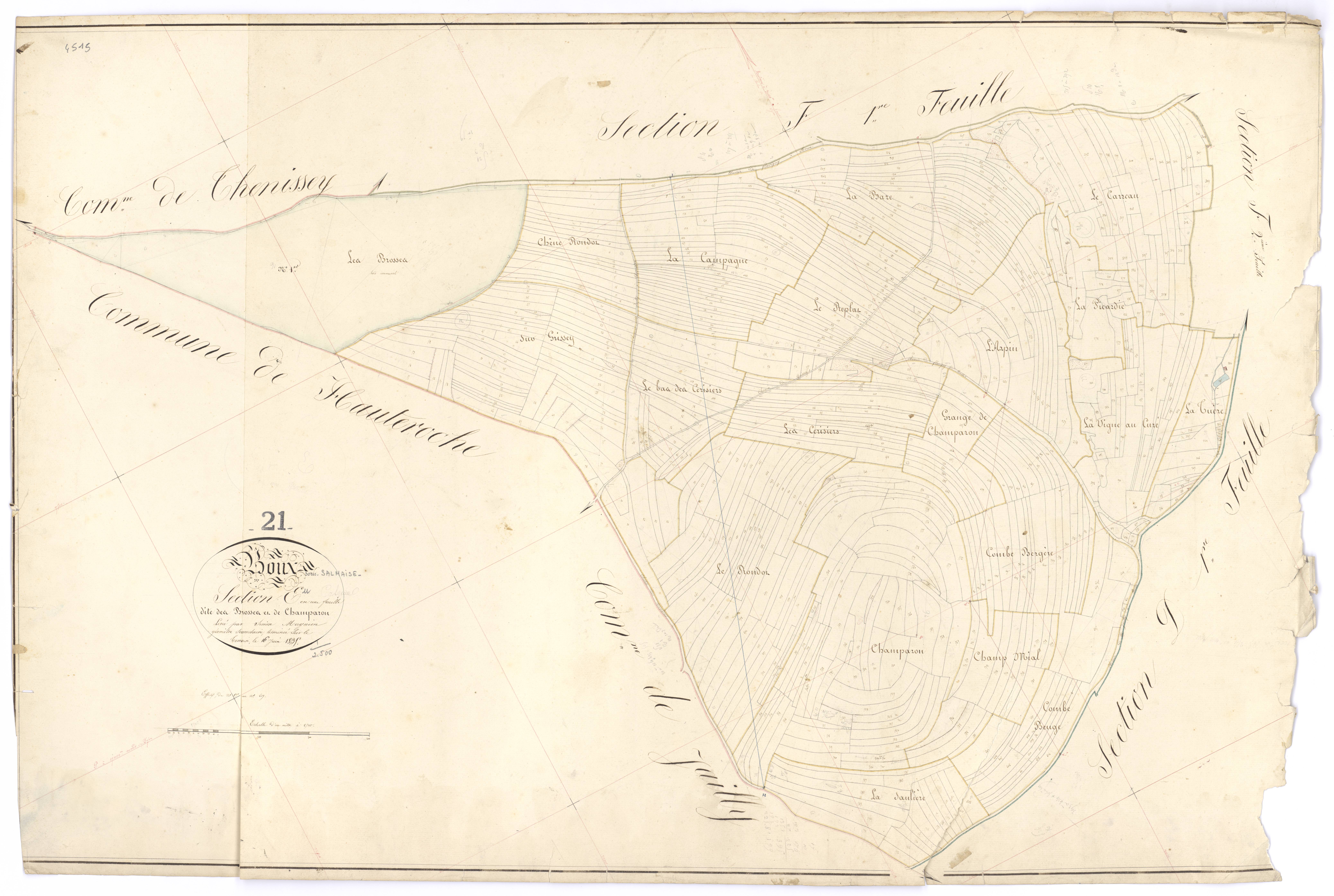 Boux-sous-Salmaise - Section E - 3 P PLAN 101/12