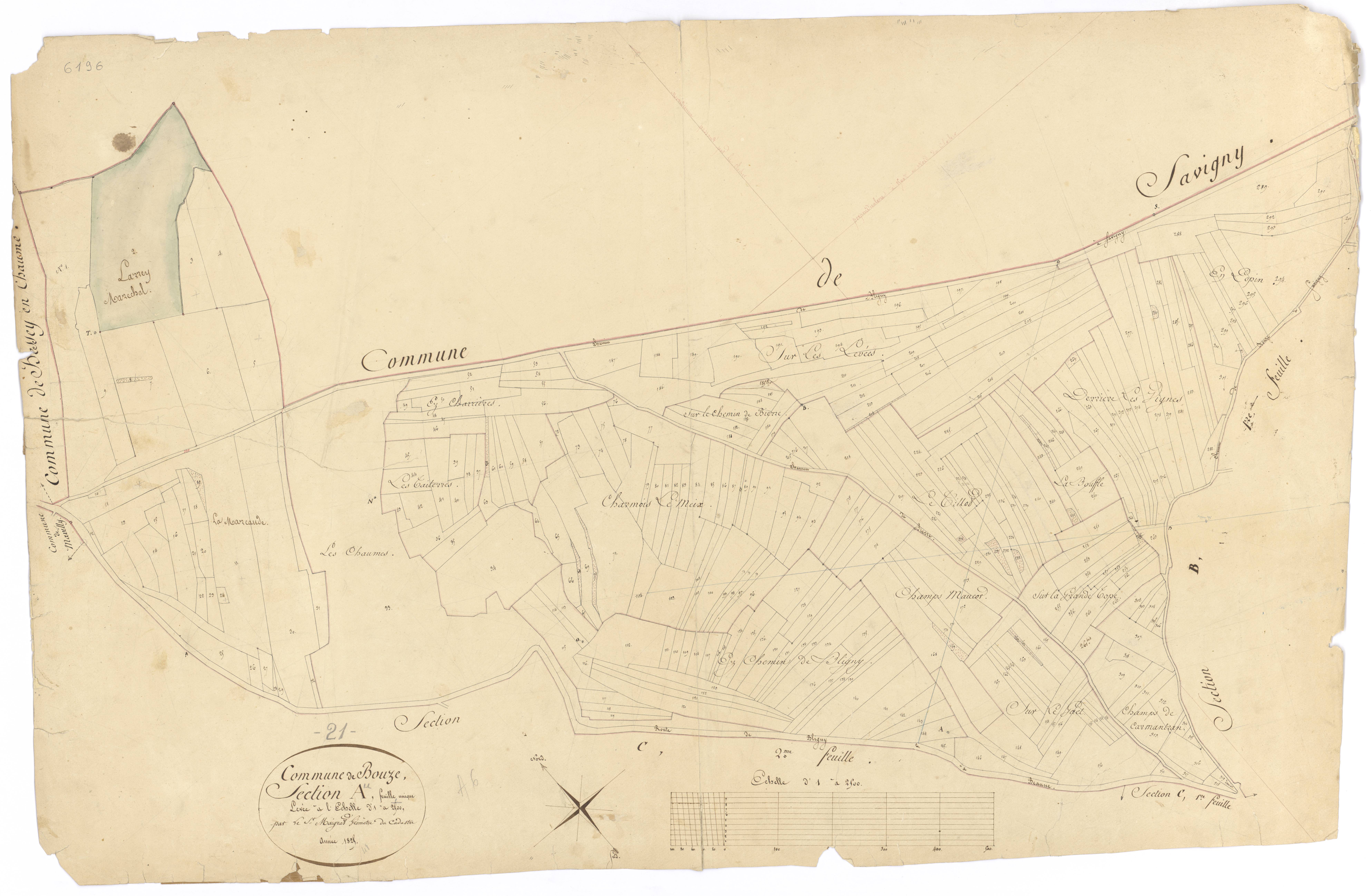 Bouze-lès-Beaune - Section A - 3 P PLAN 102/2