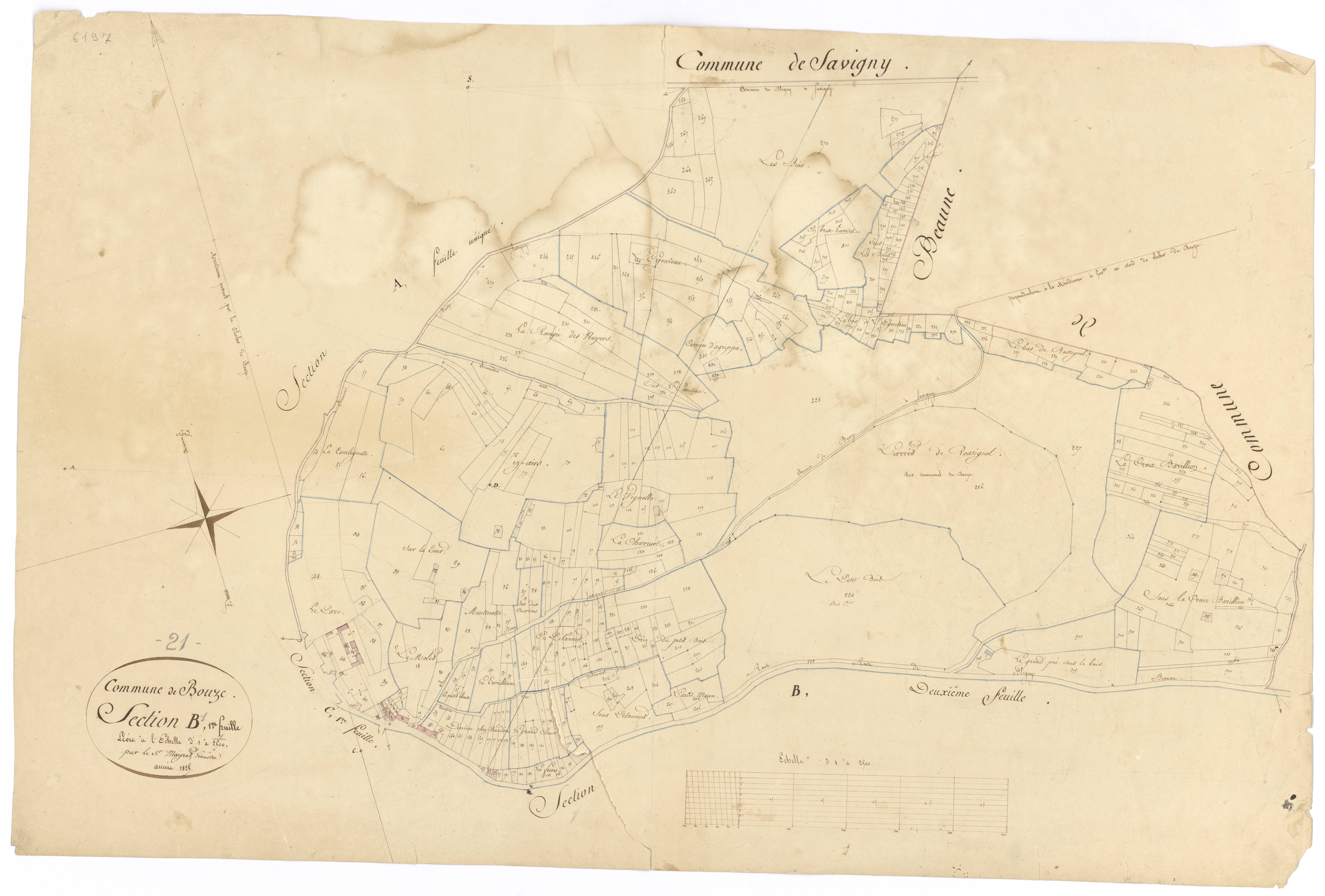 Bouze-lès-Beaune - Section B1 - 3 P PLAN 102/3