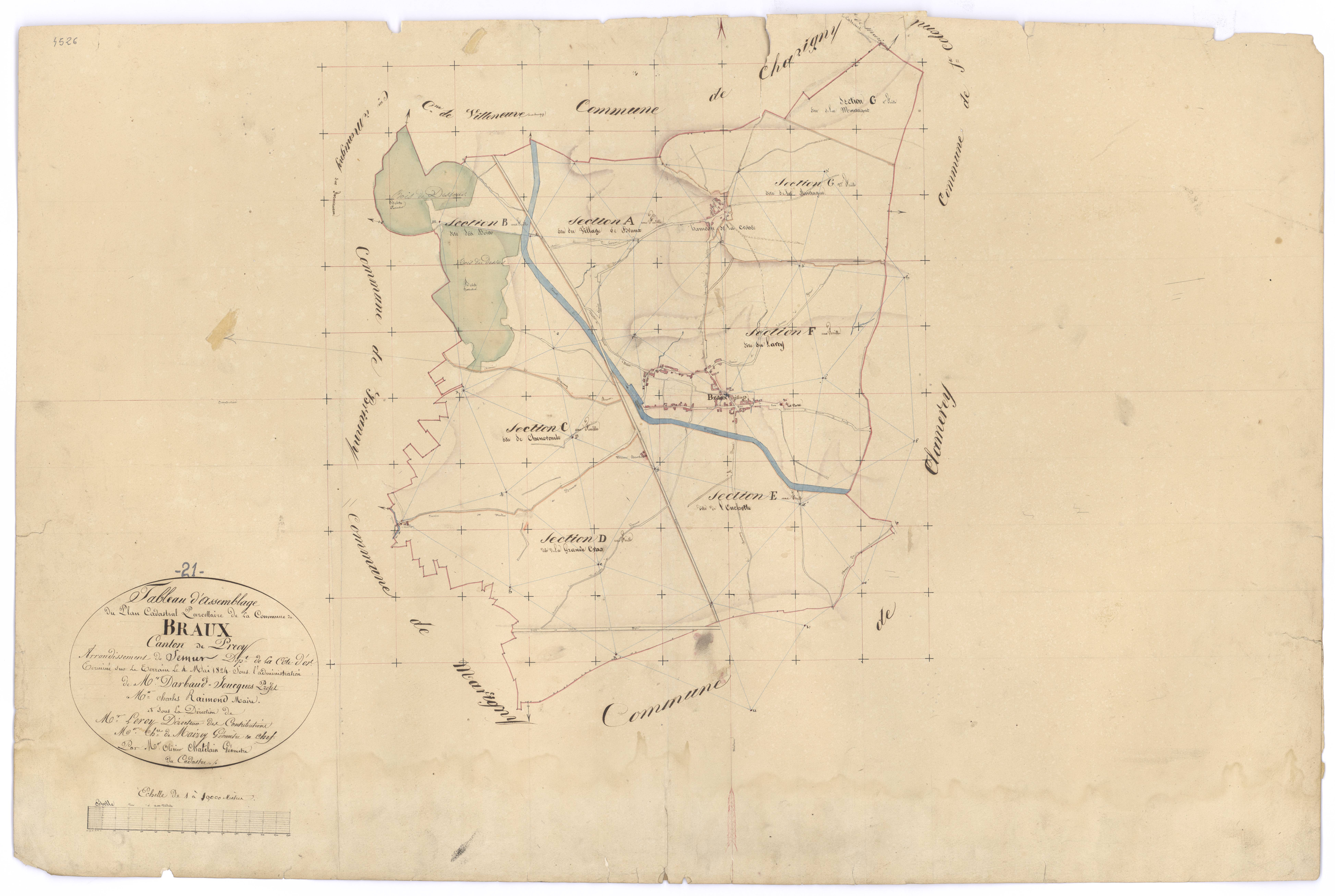 Braux - Tableau d'assemblage - 3 P PLAN 104/1