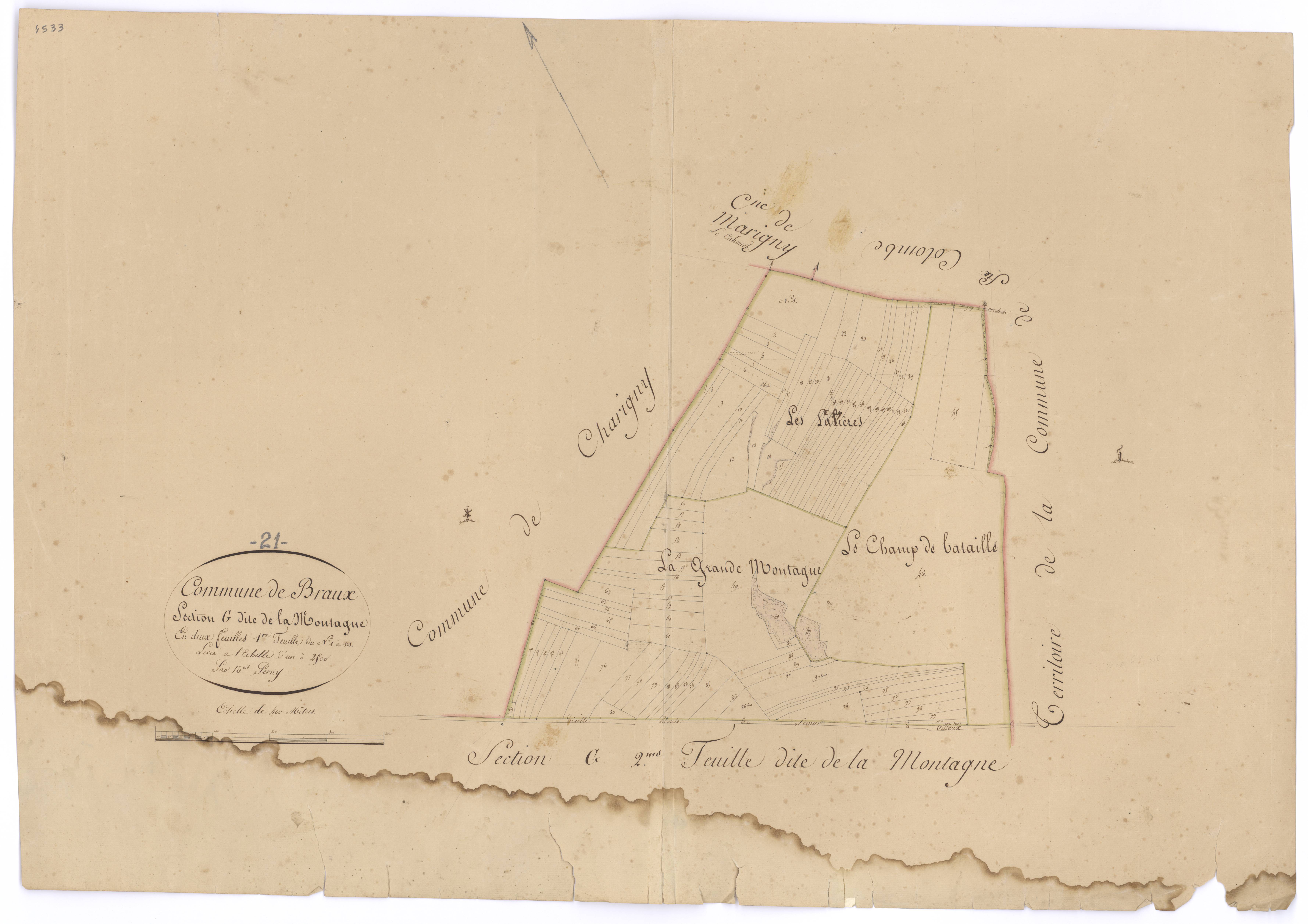Braux - Section G1 - 3 P PLAN 104/8