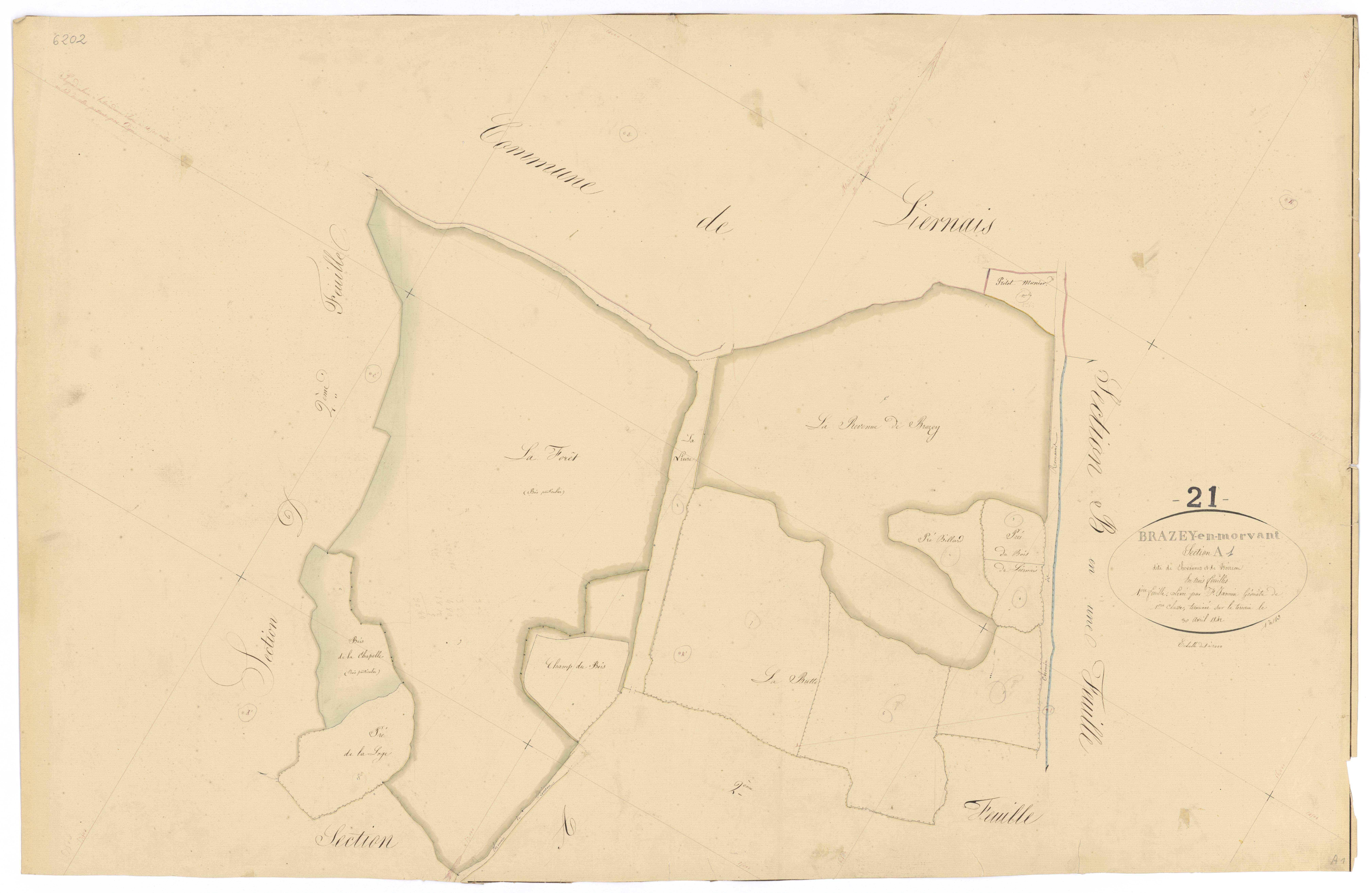 Brazey-en-Morvan - Section A1 - 3 P PLAN 105/2