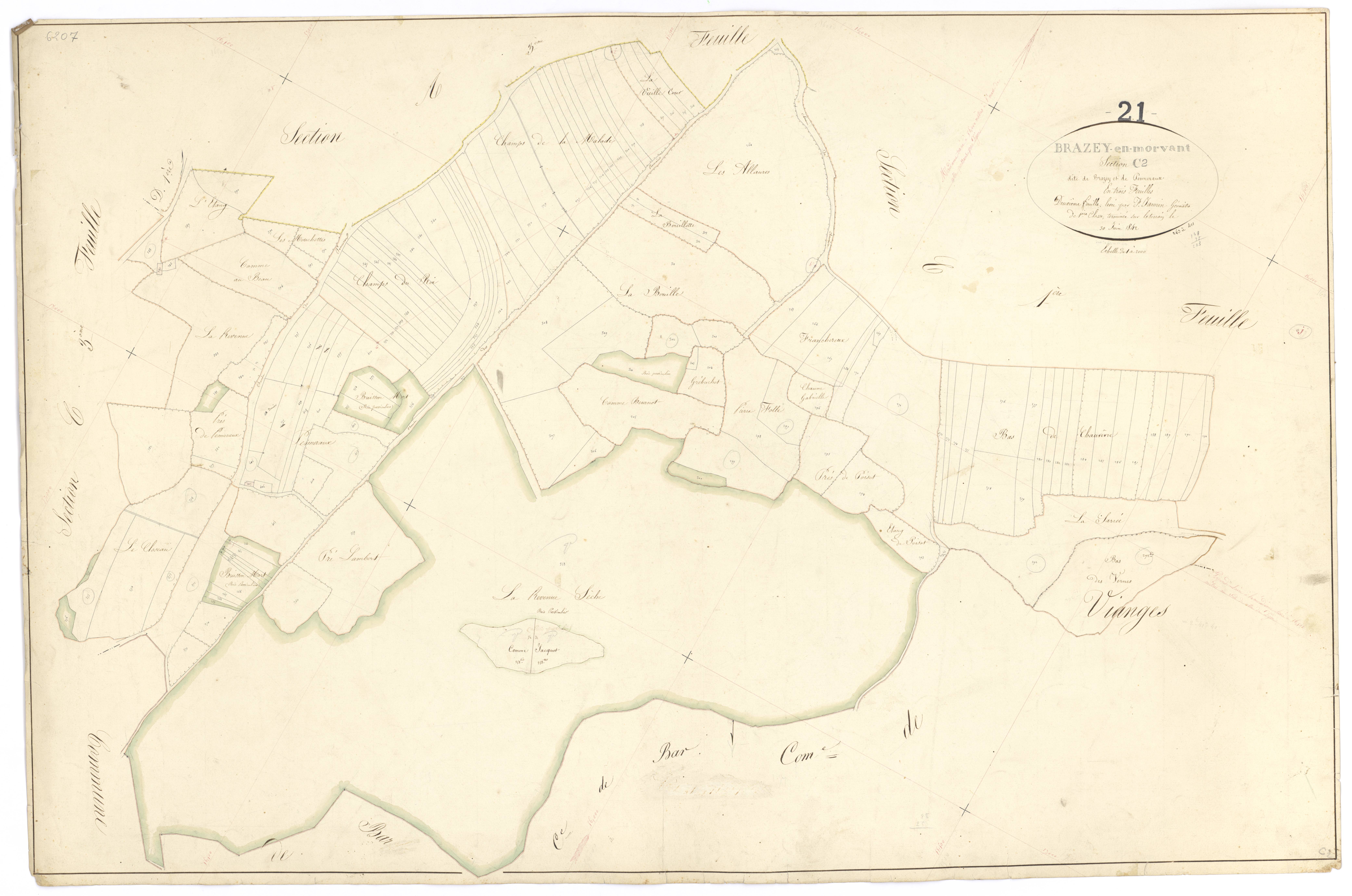 Brazey-en-Morvan - Section C2 - 3 P PLAN 105/7