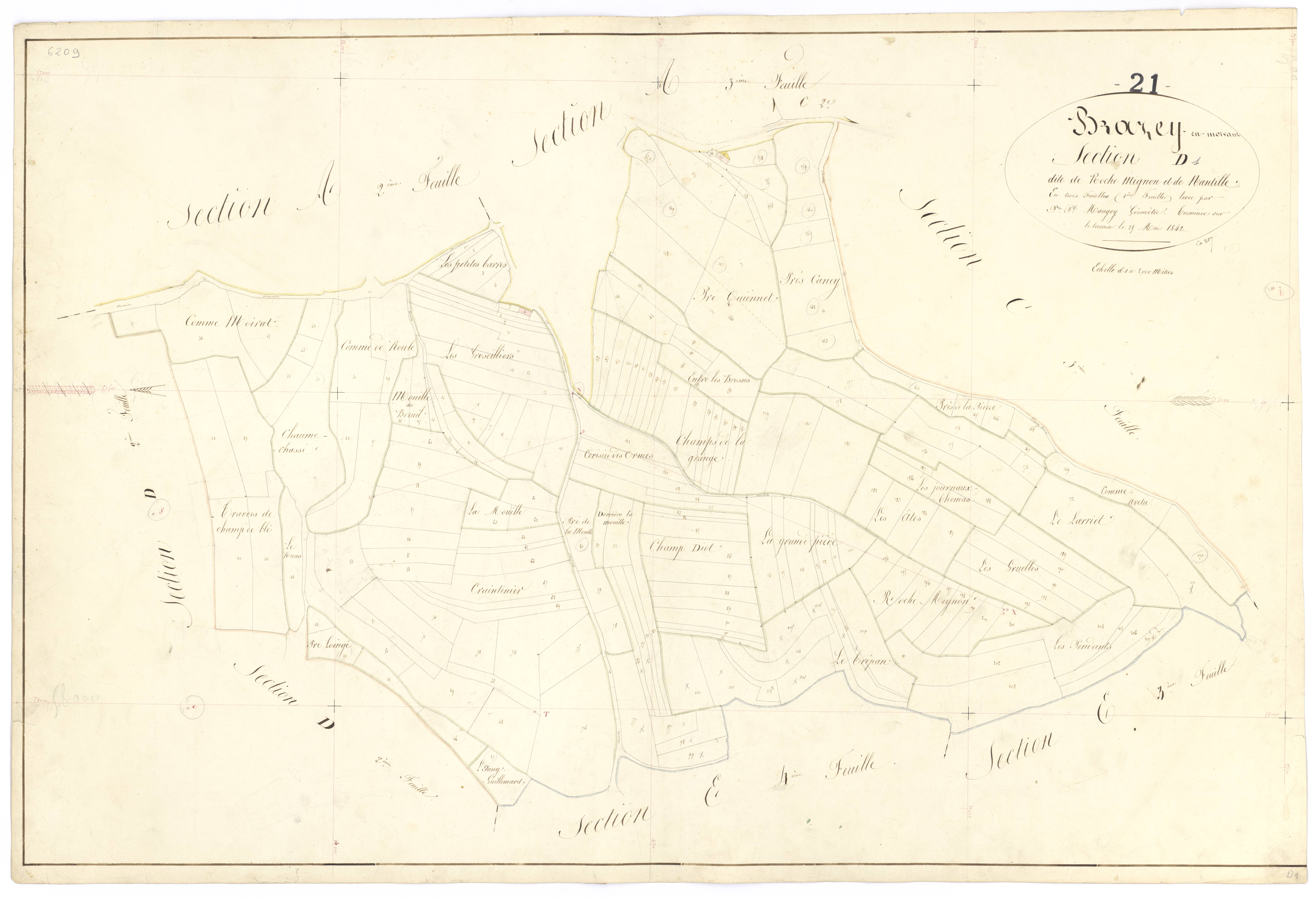 Brazey-en-Morvan - Section D1 - 3 P PLAN 105/9