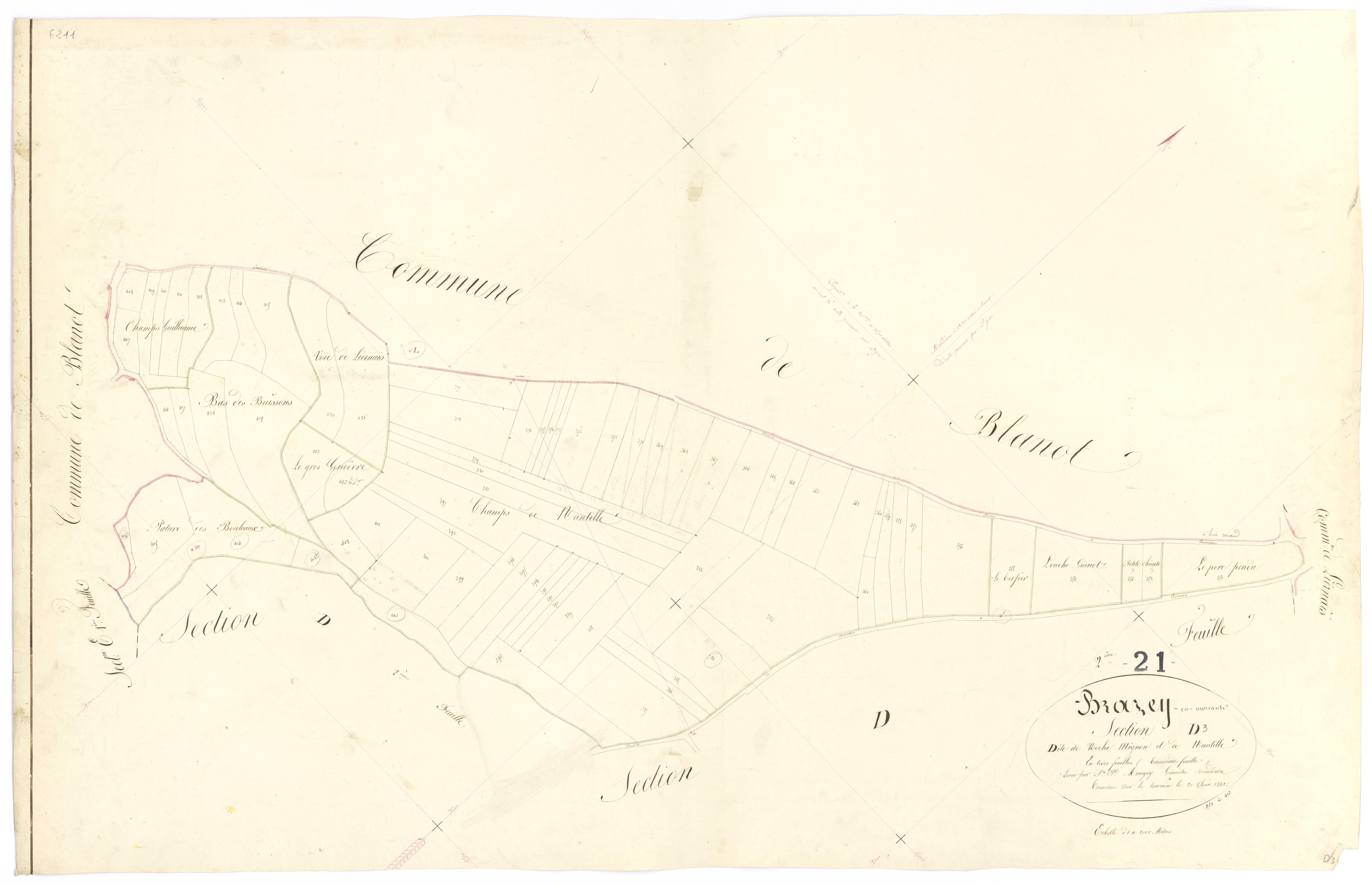Brazey-en-Morvan - Section D3 - 3 P PLAN 105/11
