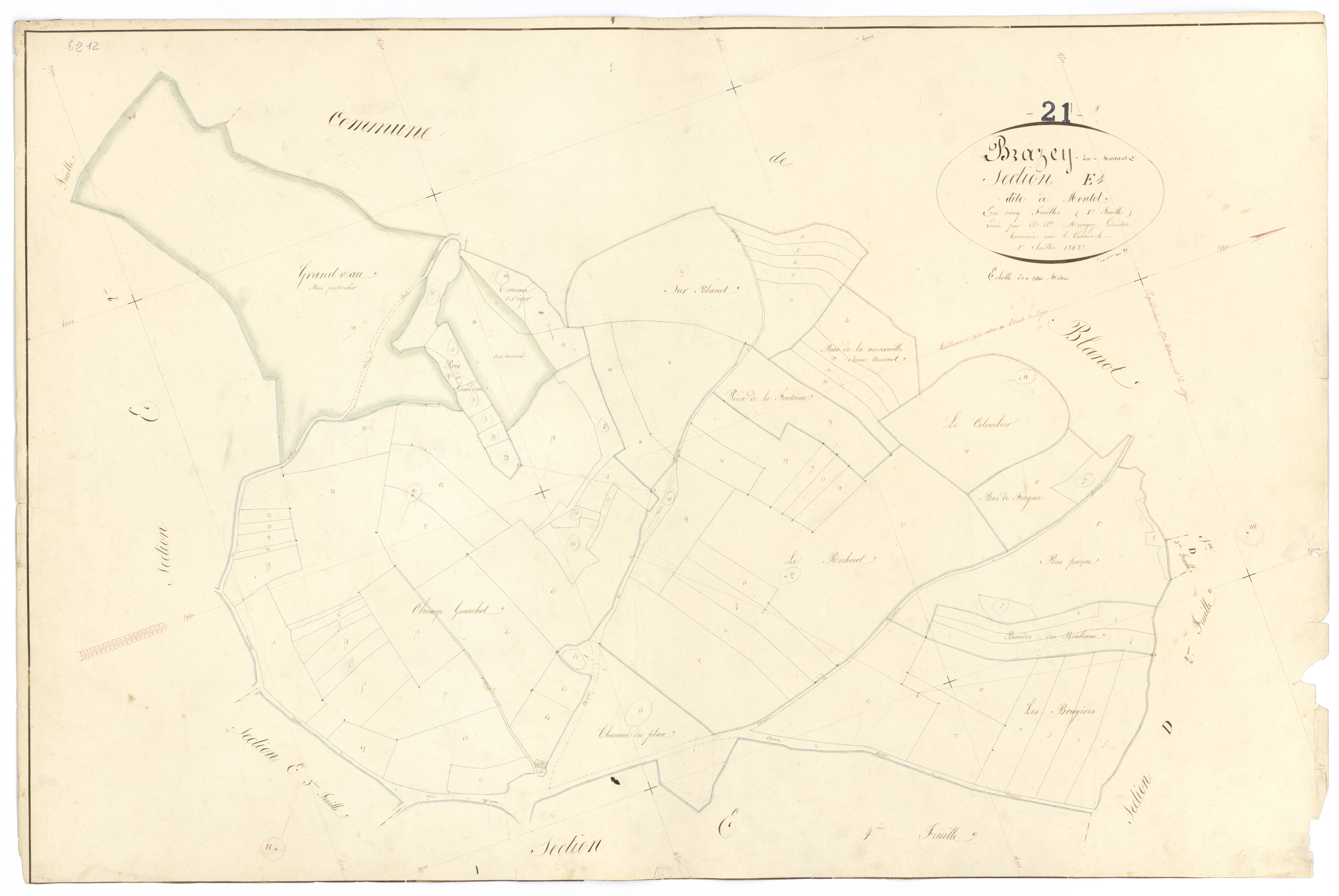 Brazey-en-Morvan - Section E1 - 3 P PLAN 105/12