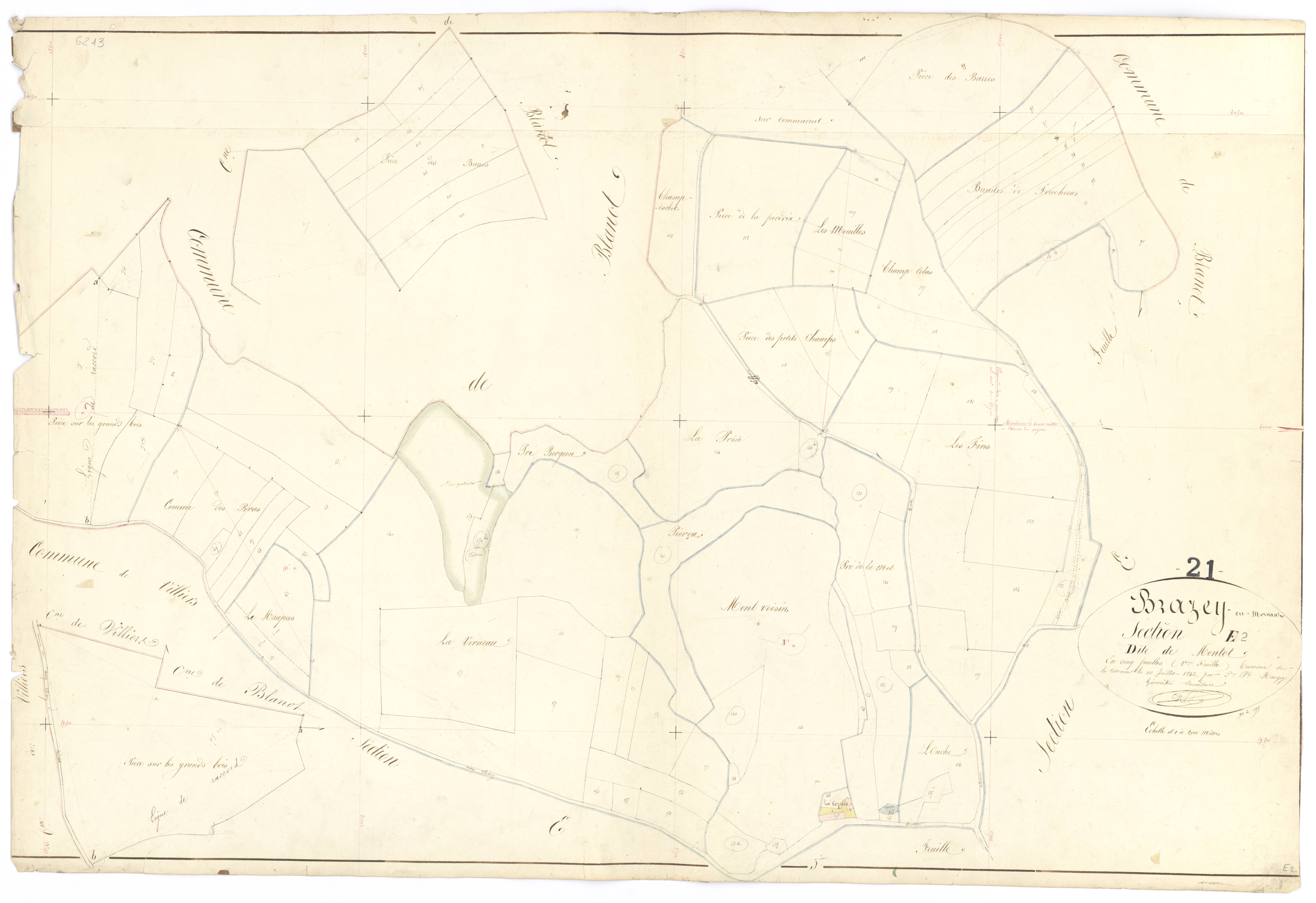 Brazey-en-Morvan - Section E2 - 3 P PLAN 105/13