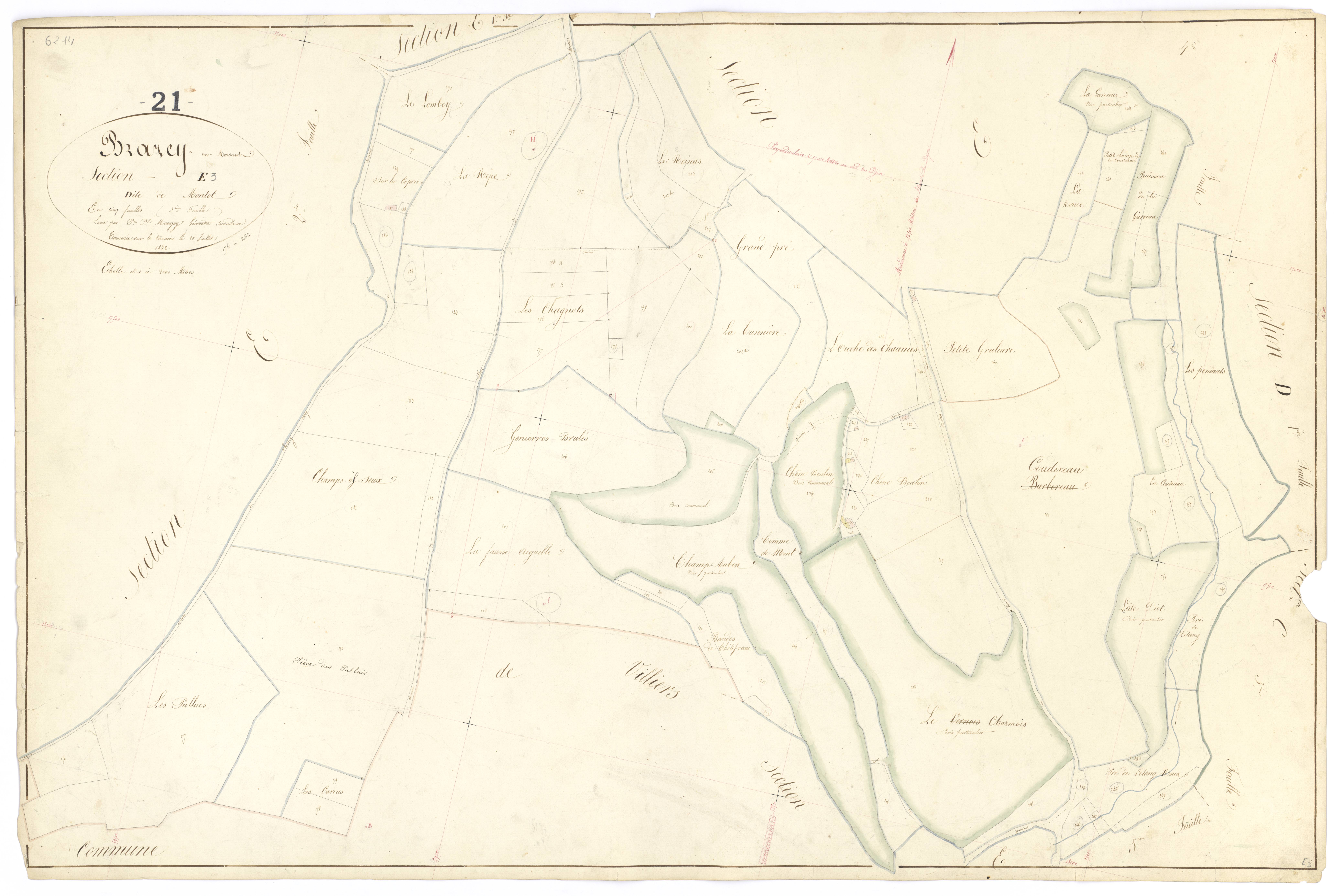 Brazey-en-Morvan - Section E3 - 3 P PLAN 105/14