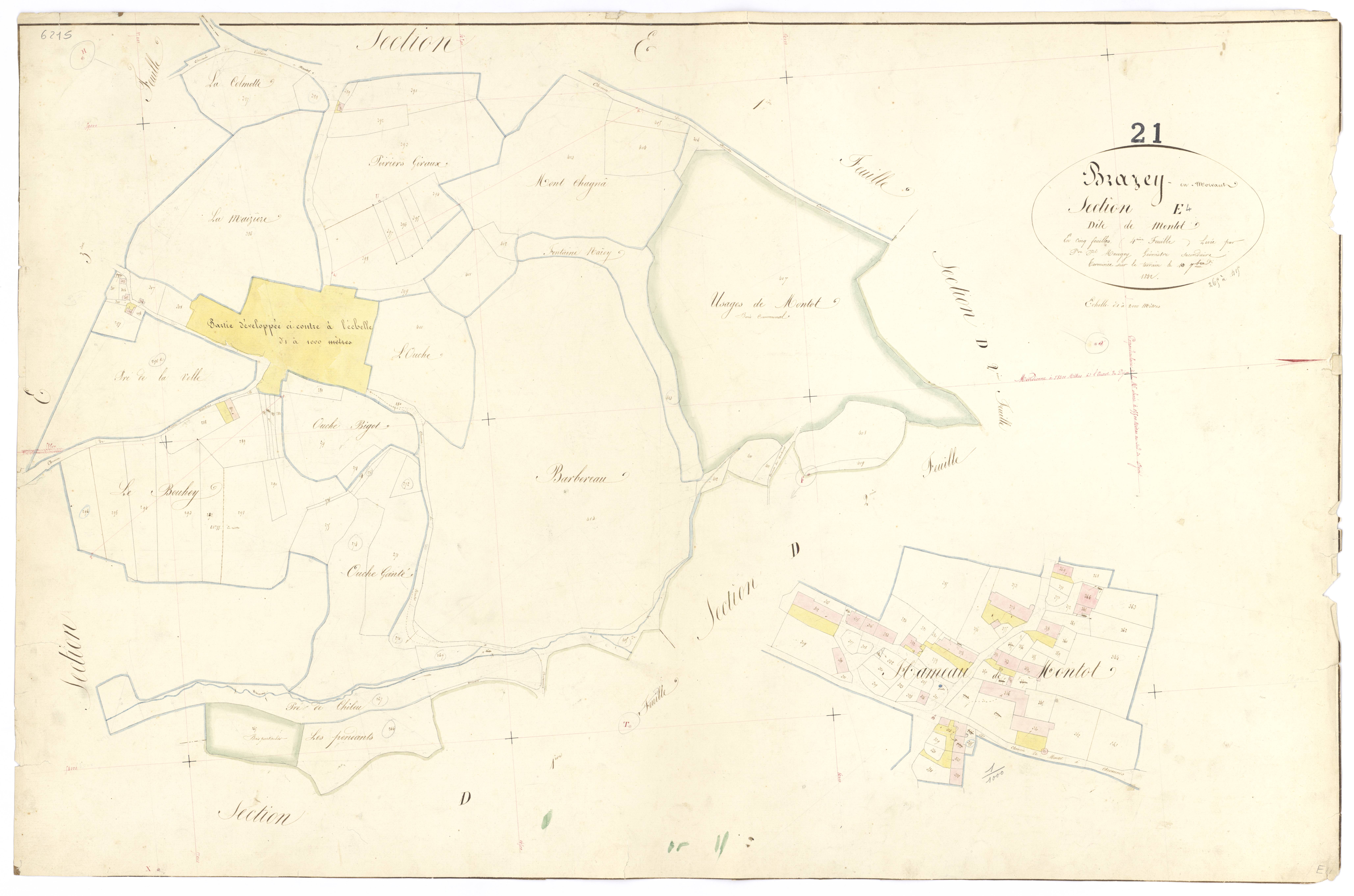 Brazey-en-Morvan - Section E4 - 3 P PLAN 105/15