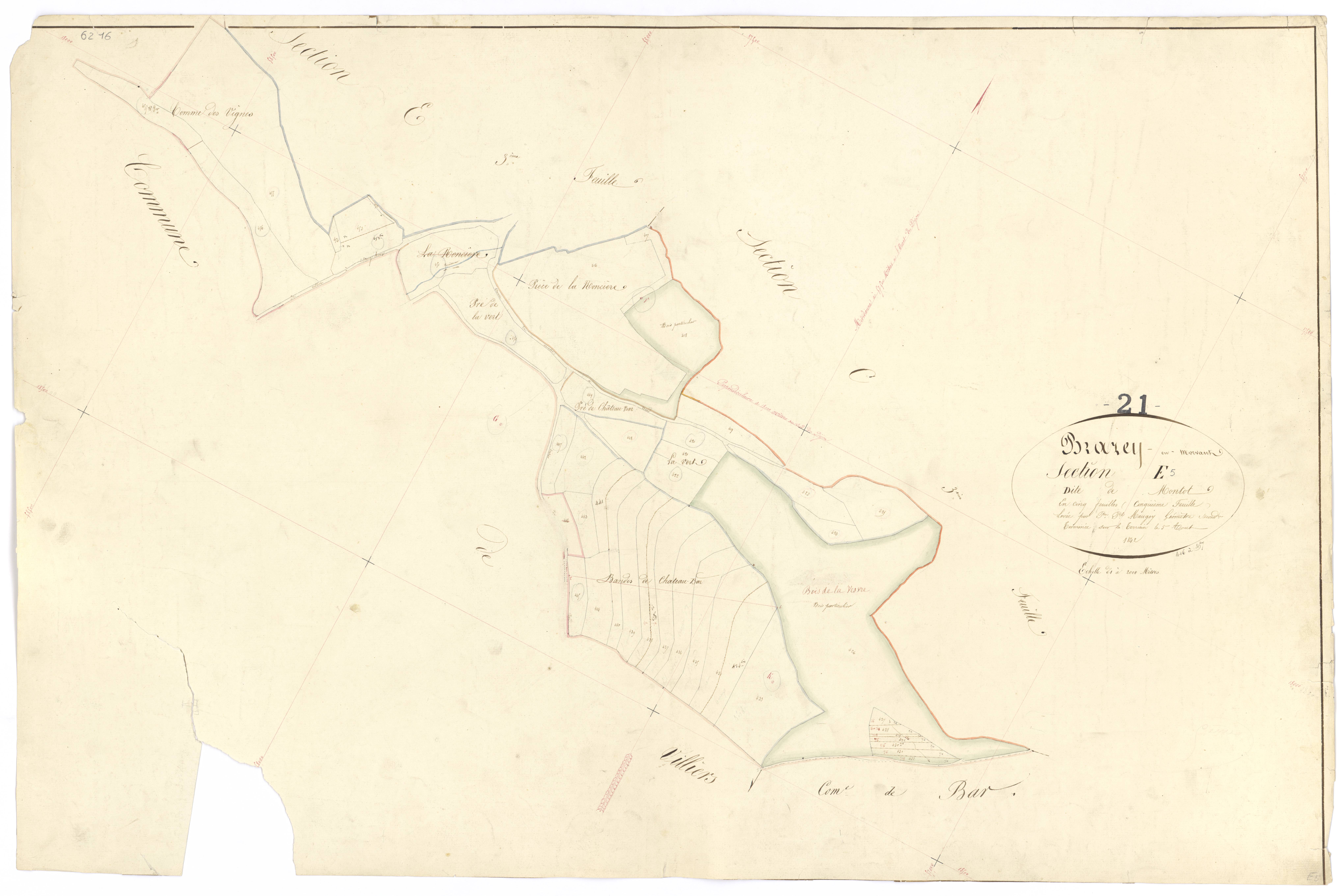Brazey-en-Morvan - Section E5 - 3 P PLAN 105/16