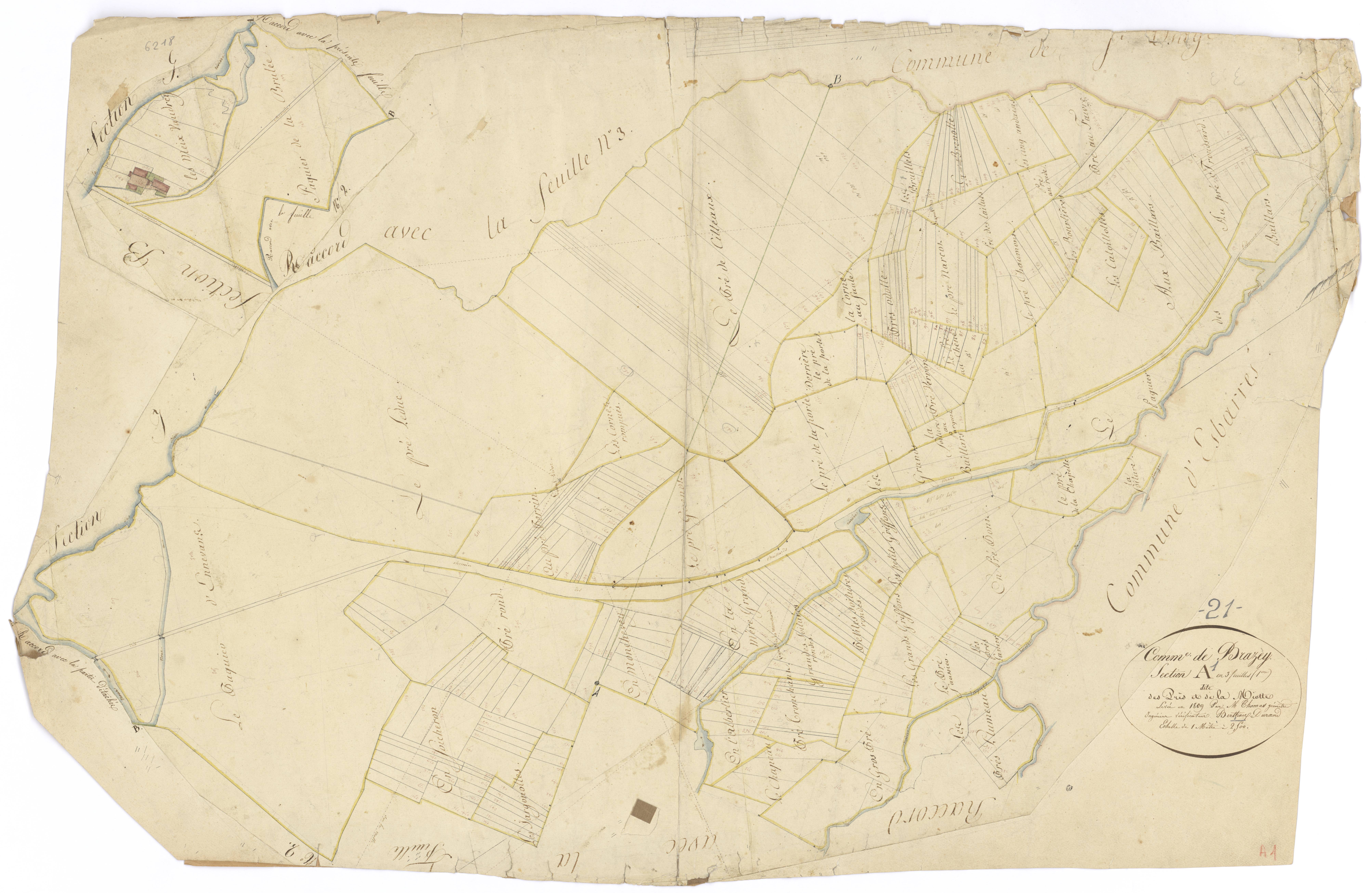 Brazey-en-Plaine - Section A1 - 3 P PLAN 106/2