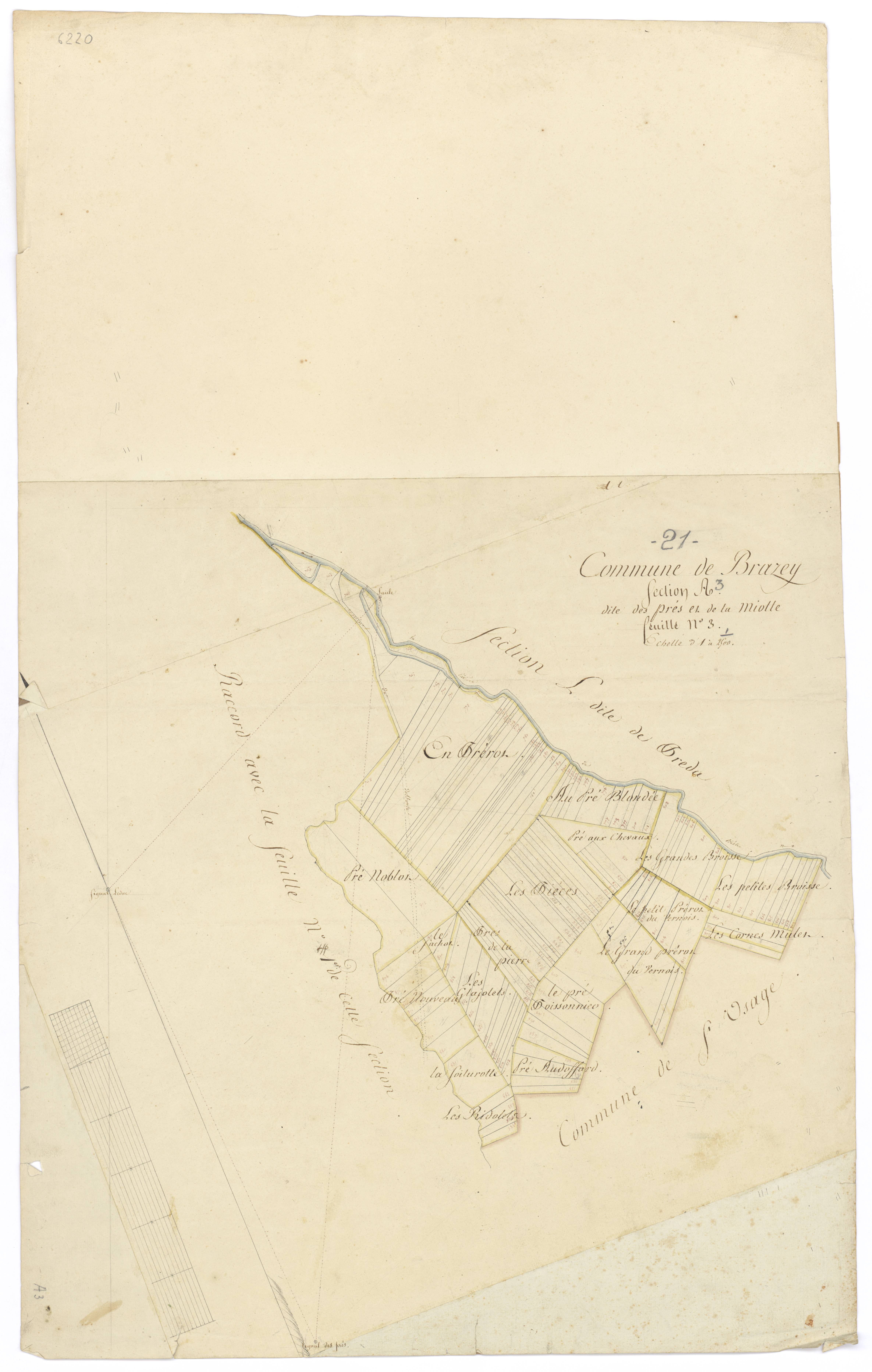 Brazey-en-Plaine - Section A3 - 3 P PLAN 106/4