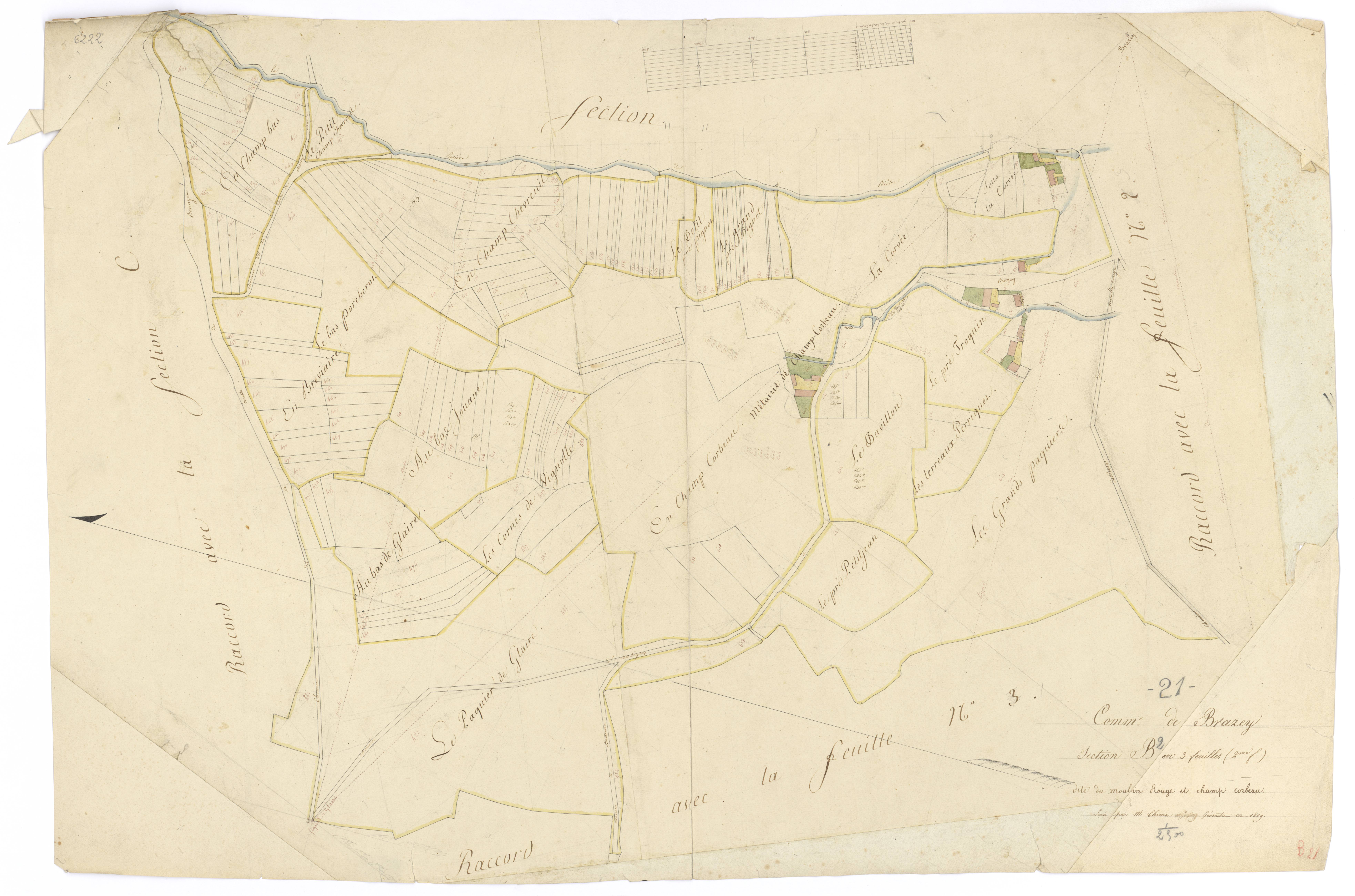 Brazey-en-Plaine - Section B2 - 3 P PLAN 106/6