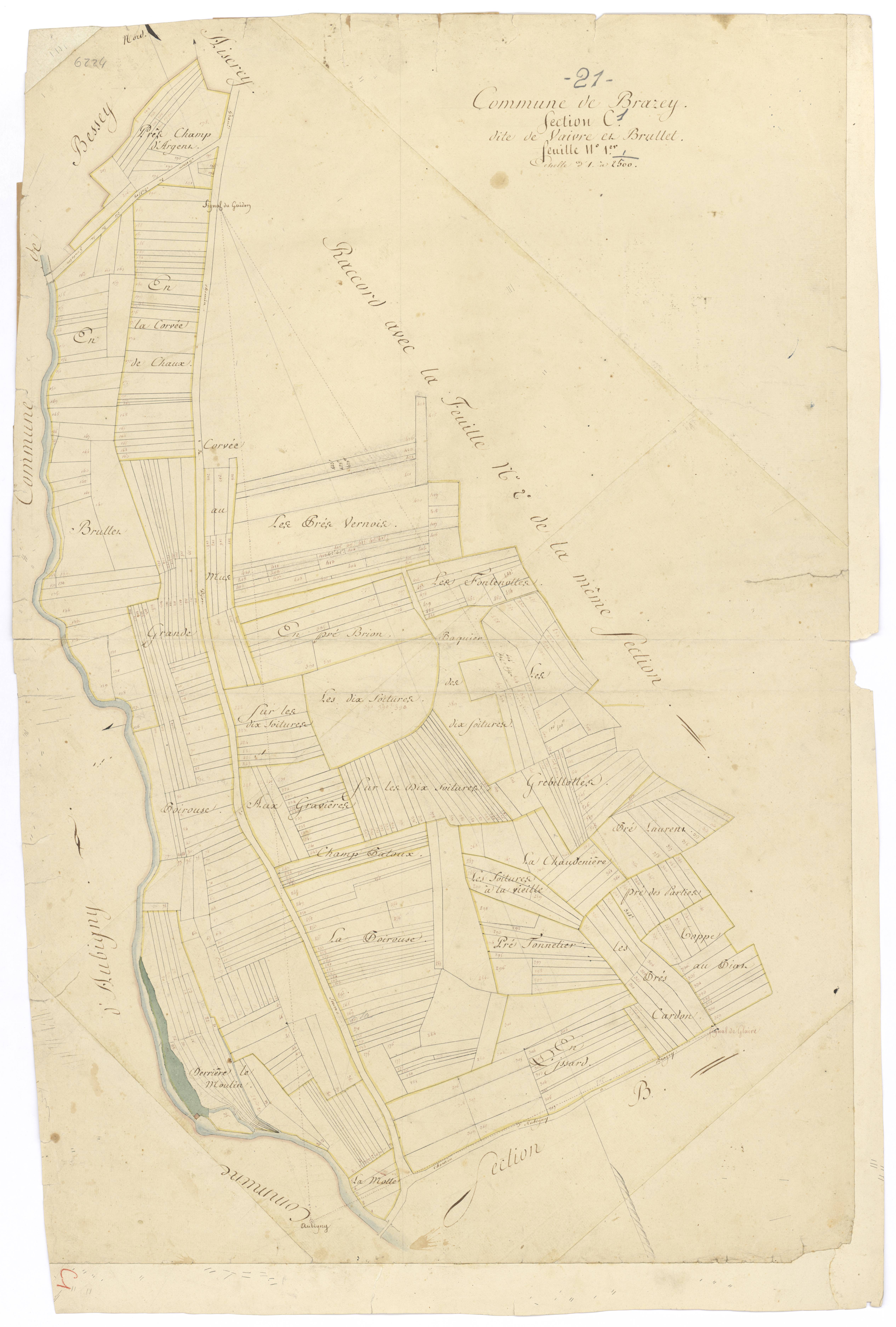 Brazey-en-Plaine - Section C1 - 3 P PLAN 106/8