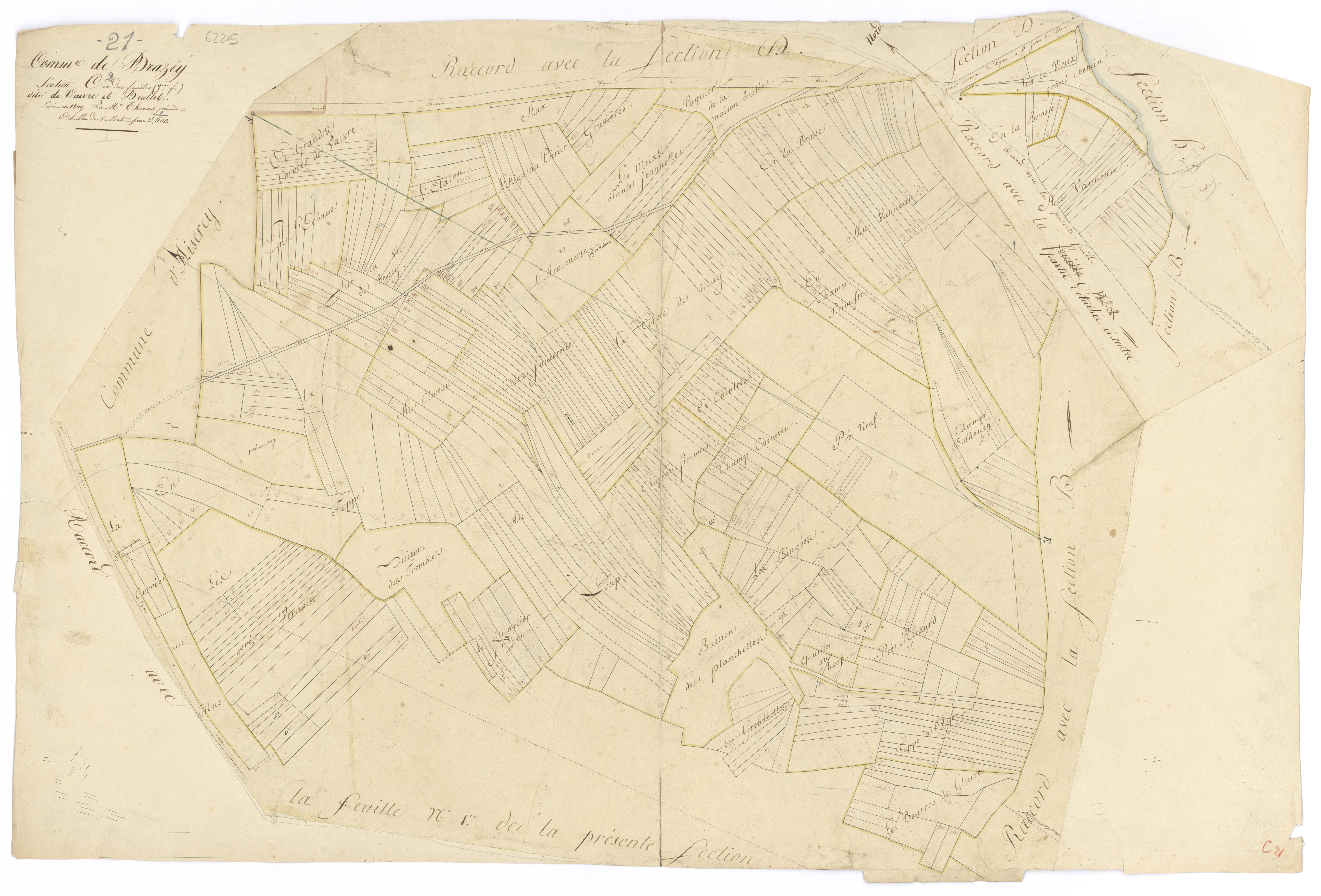 Brazey-en-Plaine - Section C2 - 3 P PLAN 106/9
