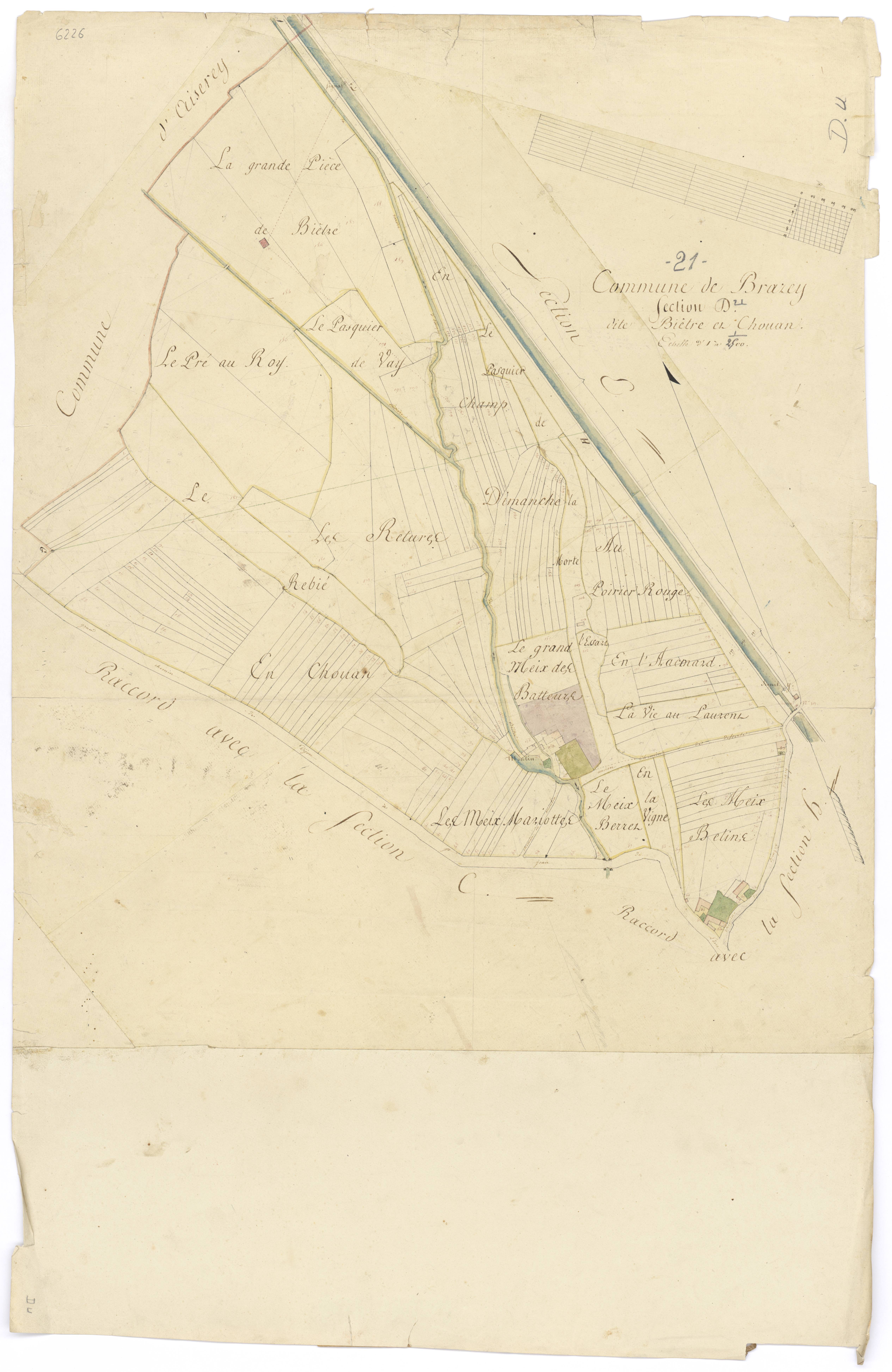 Brazey-en-Plaine - Section D - 3 P PLAN 106/10