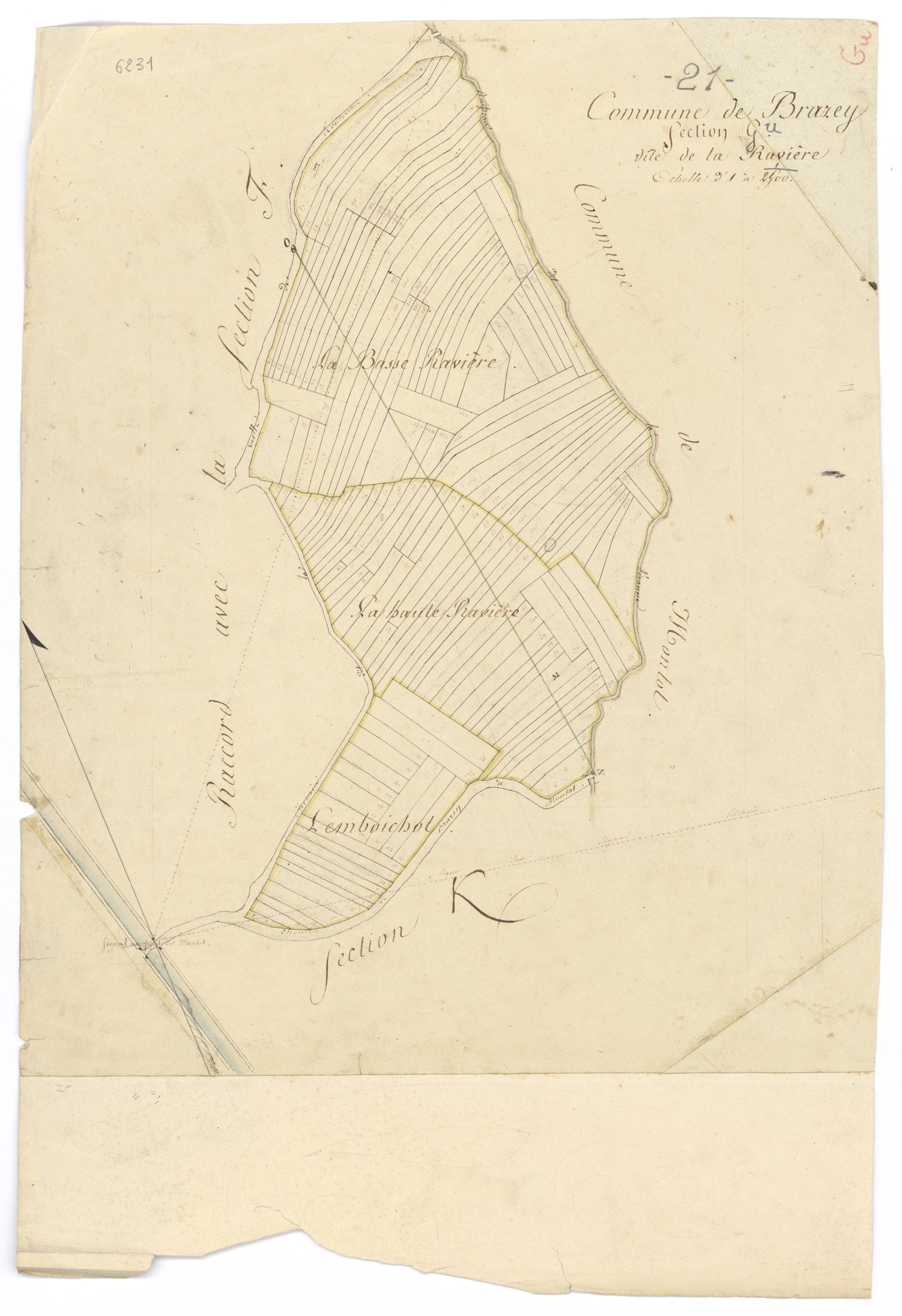 Brazey-en-Plaine - Section G - 3 P PLAN 106/15