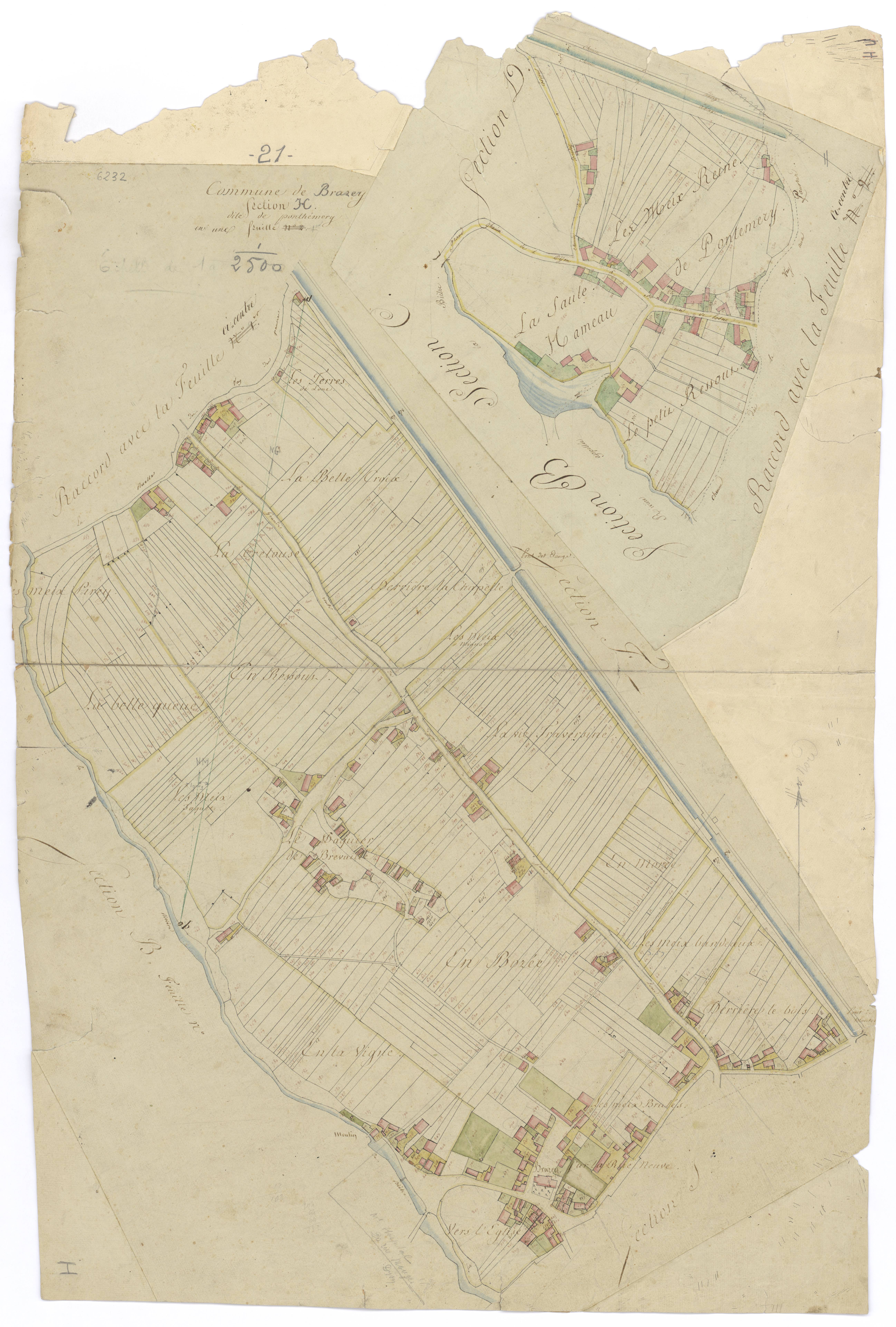 Brazey-en-Plaine - Section H - 3 P PLAN 106/16