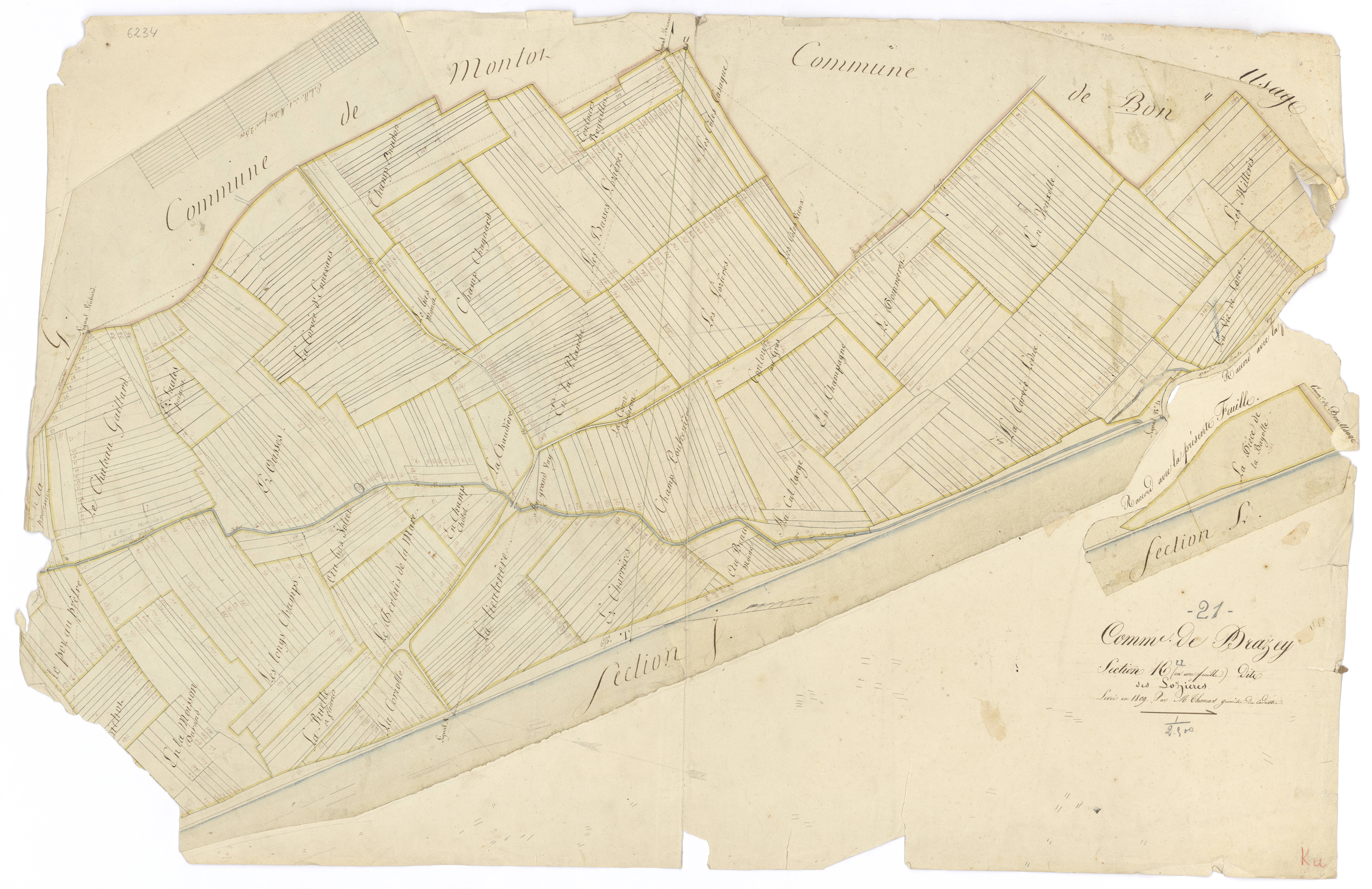 Brazey-en-Plaine - Section K - 3 P PLAN 106/18