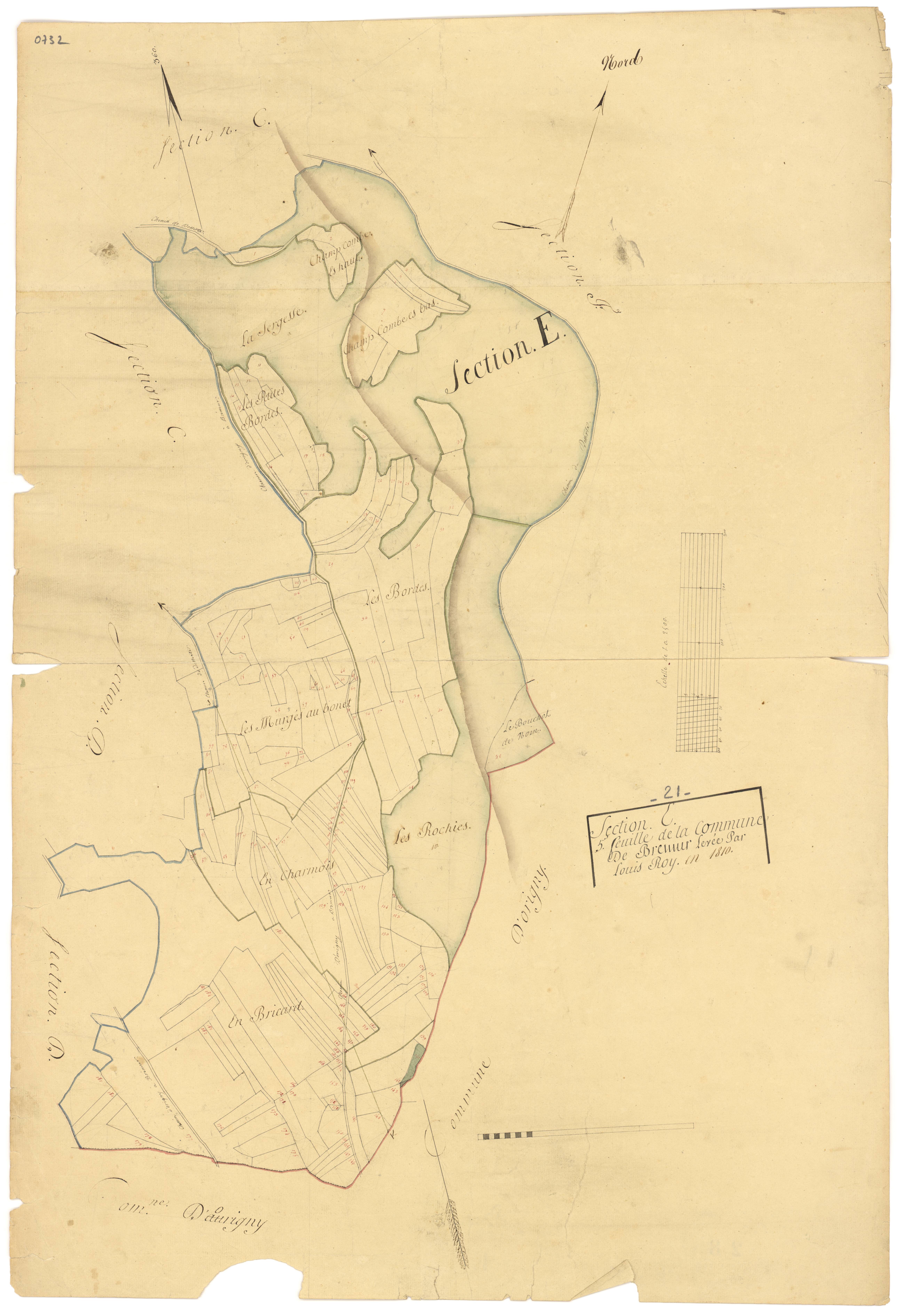 Brémur-et-Vaurois - Section E - 3 P PLAN 107/6