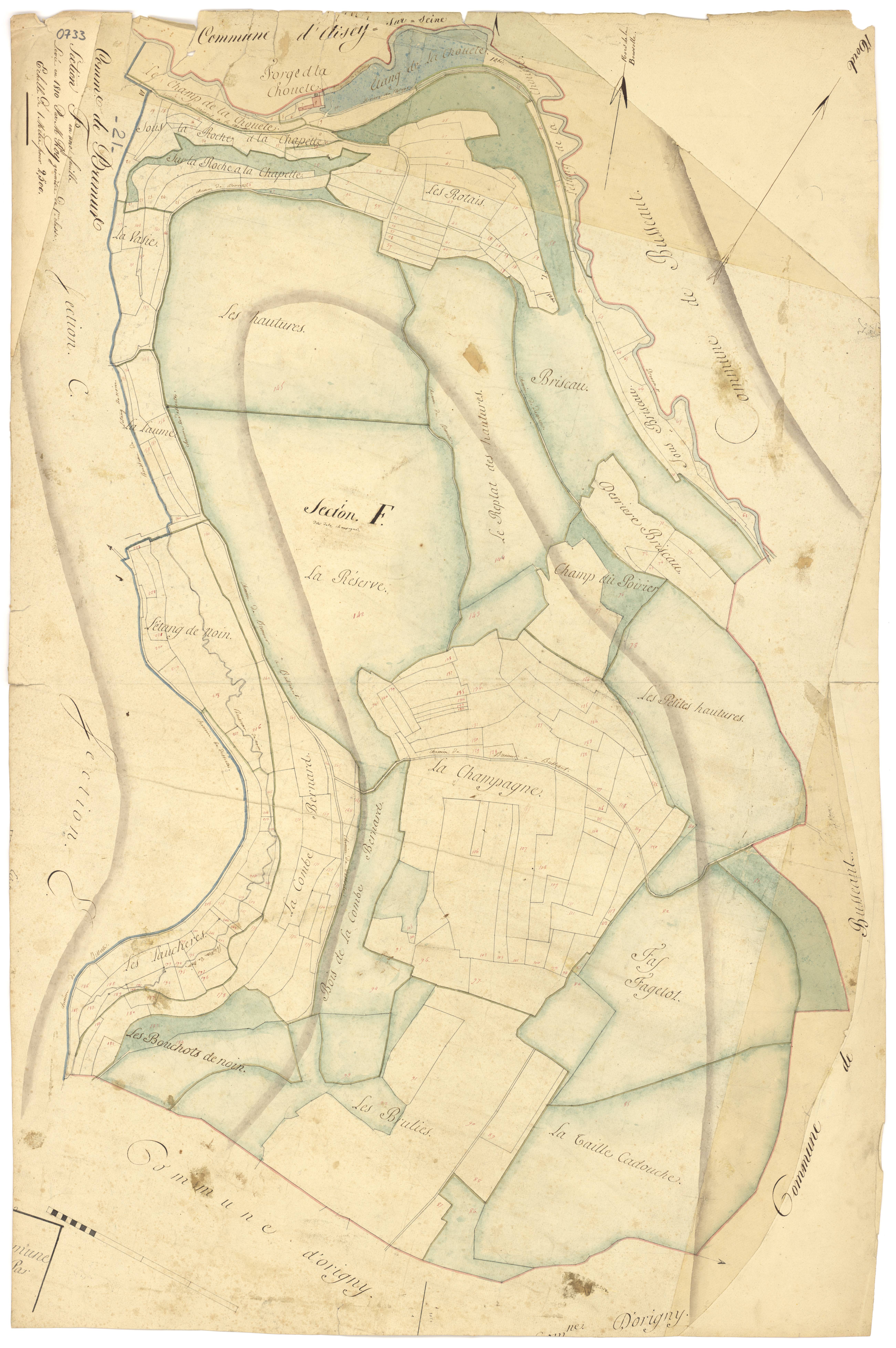 Brémur-et-Vaurois - Section F - 3 P PLAN 107/7