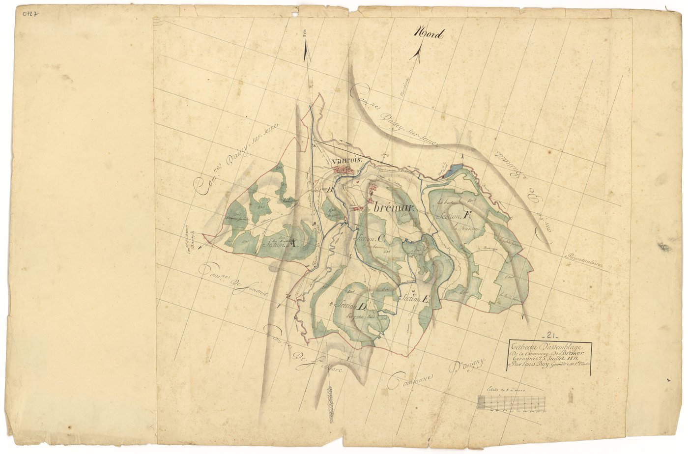 Brémur-et-Vaurois - Tableau d'assemblage - 3 P PLAN 107/1