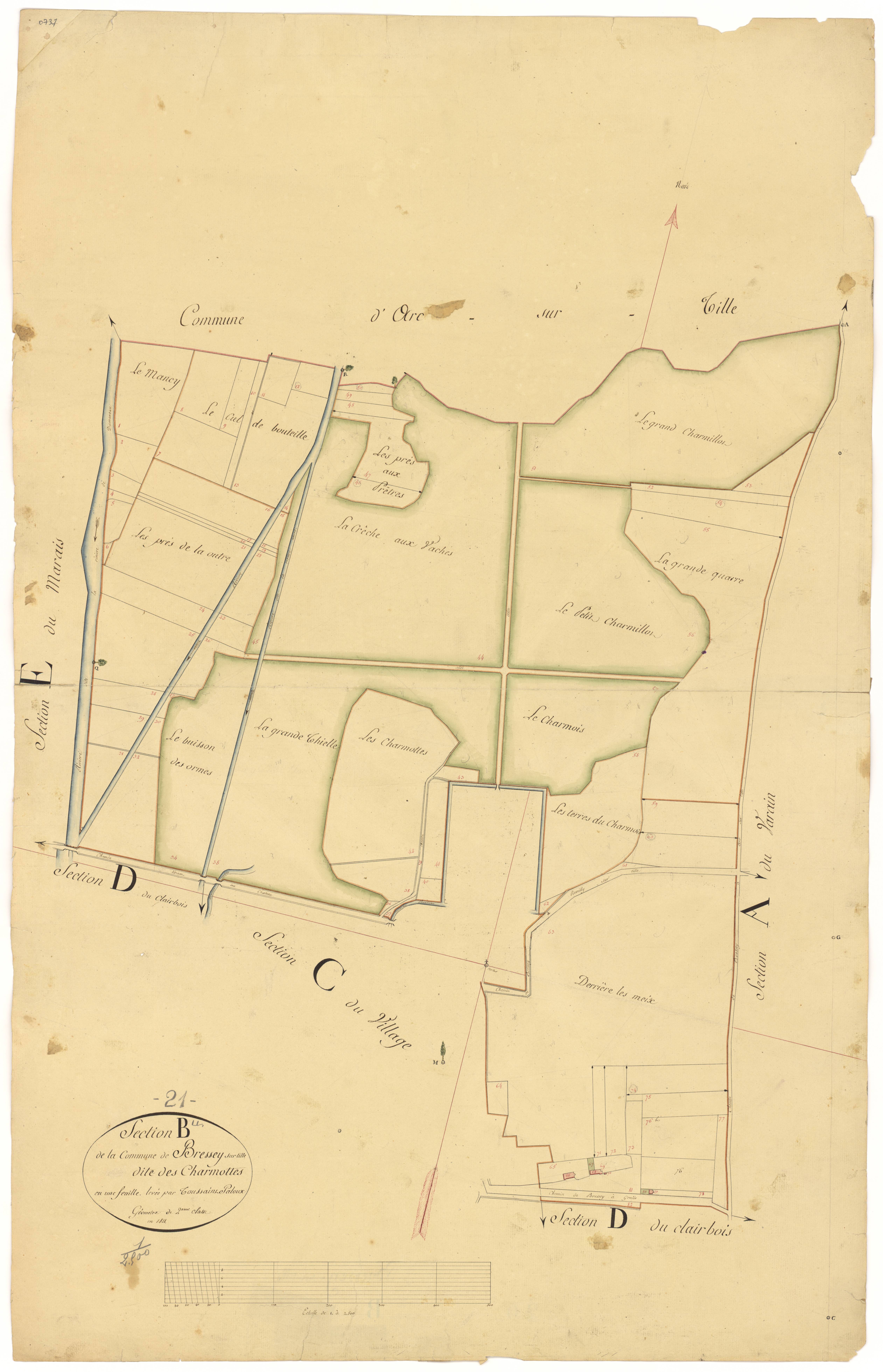 Bressey-sur-Tille - Section B - 3 P PLAN 108/4