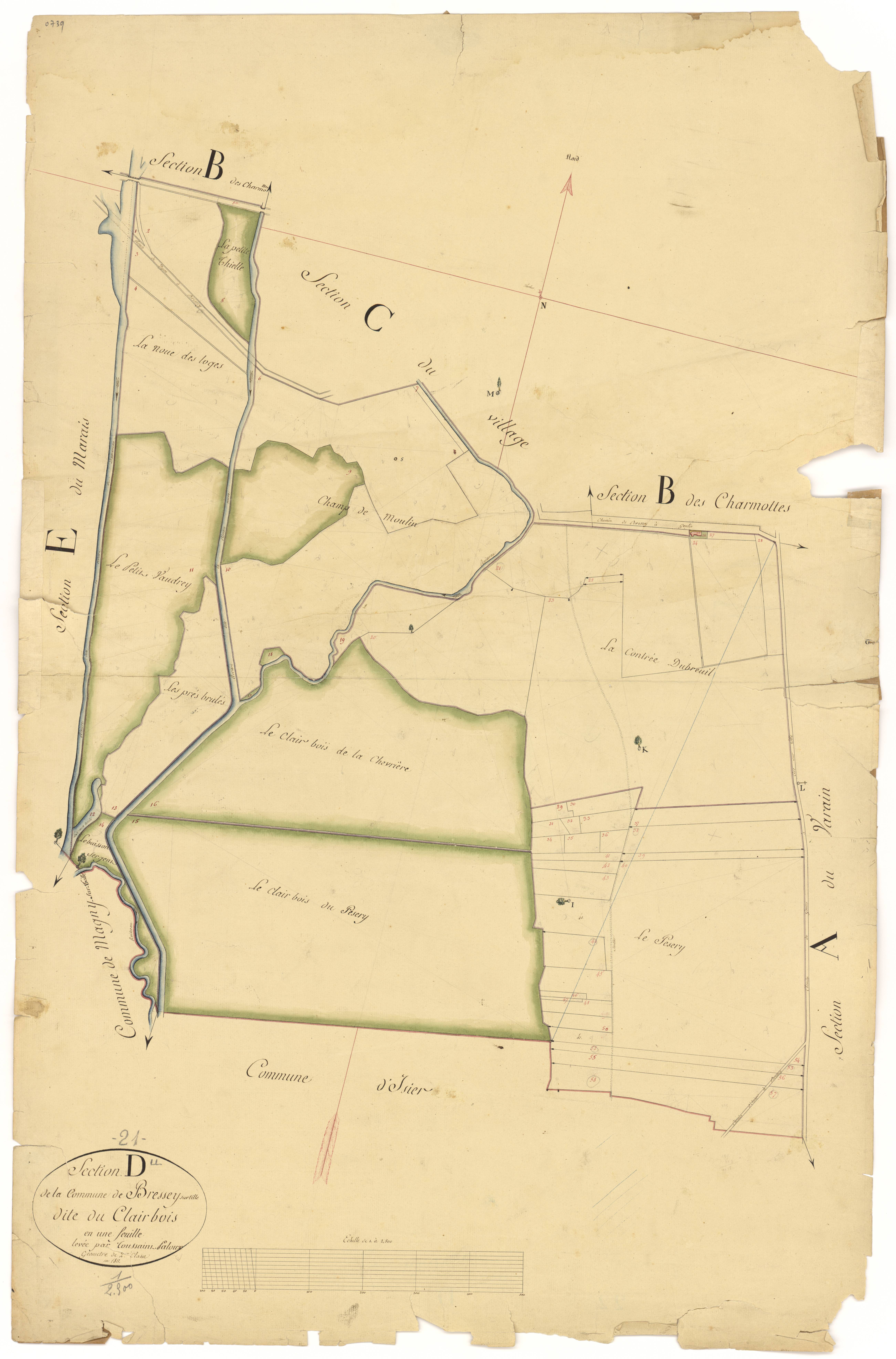 Bressey-sur-Tille - Section D - 3 P PLAN 108/6