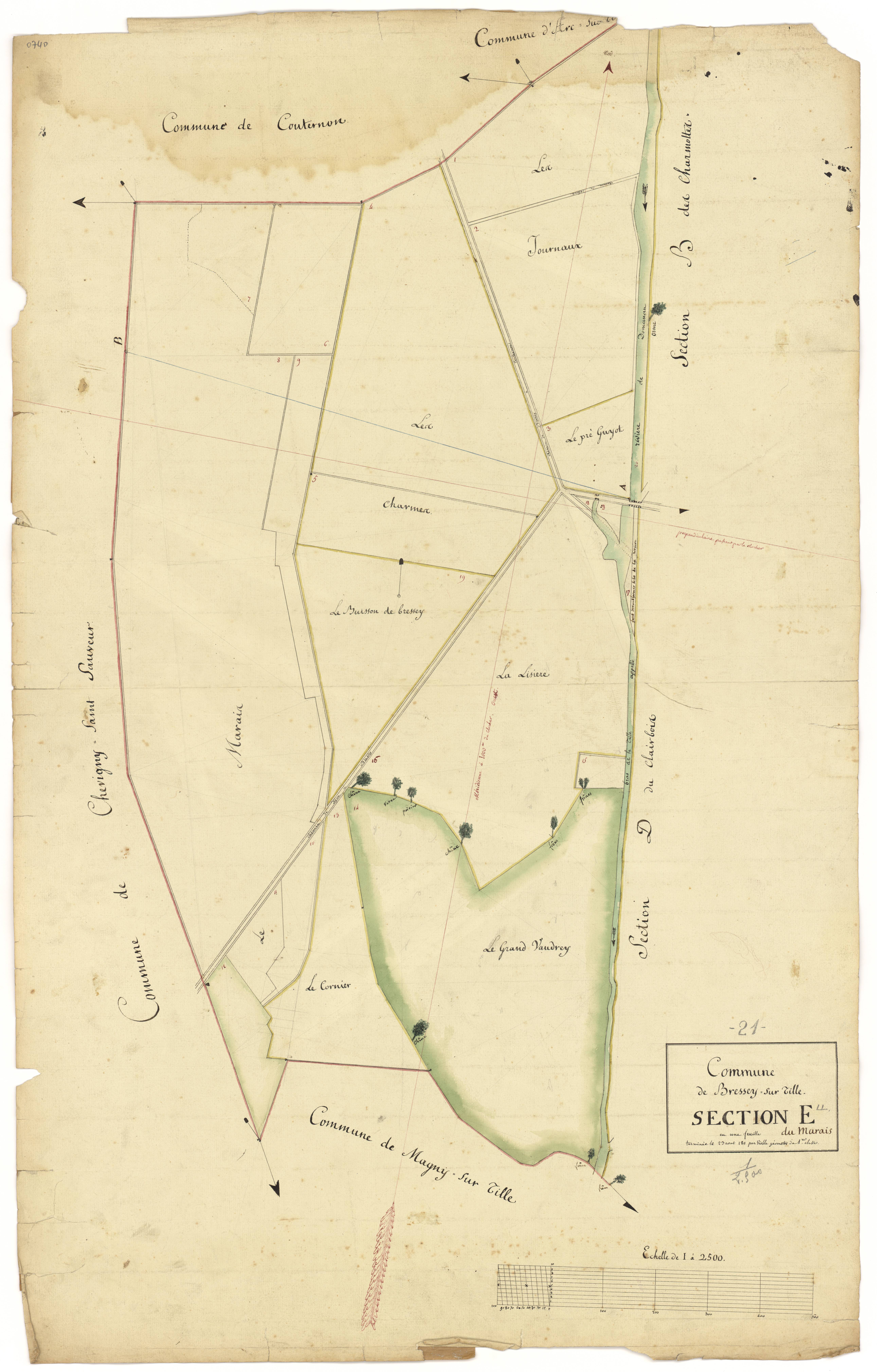 Bressey-sur-Tille - Section E - 3 P PLAN 108/7
