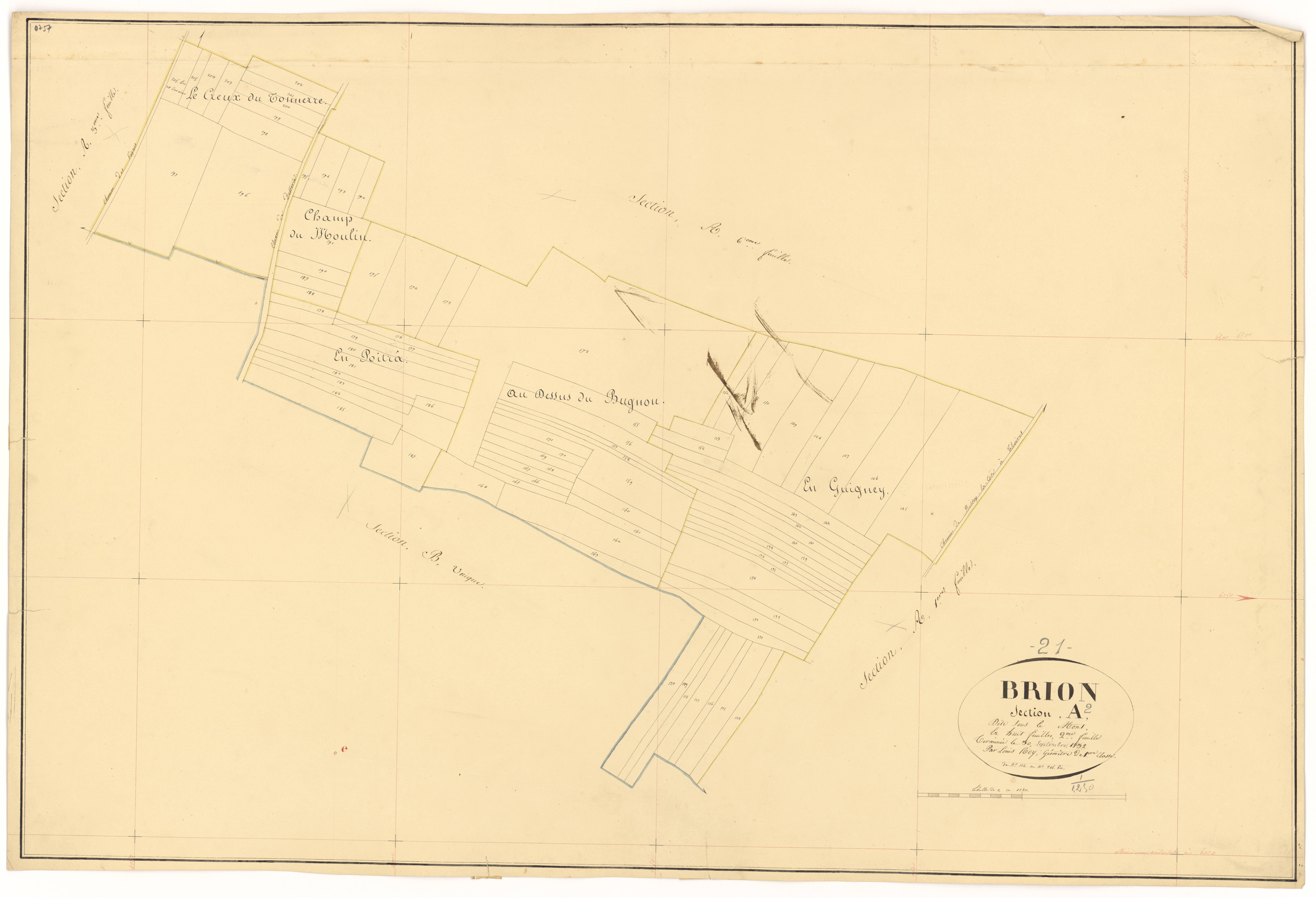 Brion-sur-Ource - Section A2 - 3 P PLAN 112/4