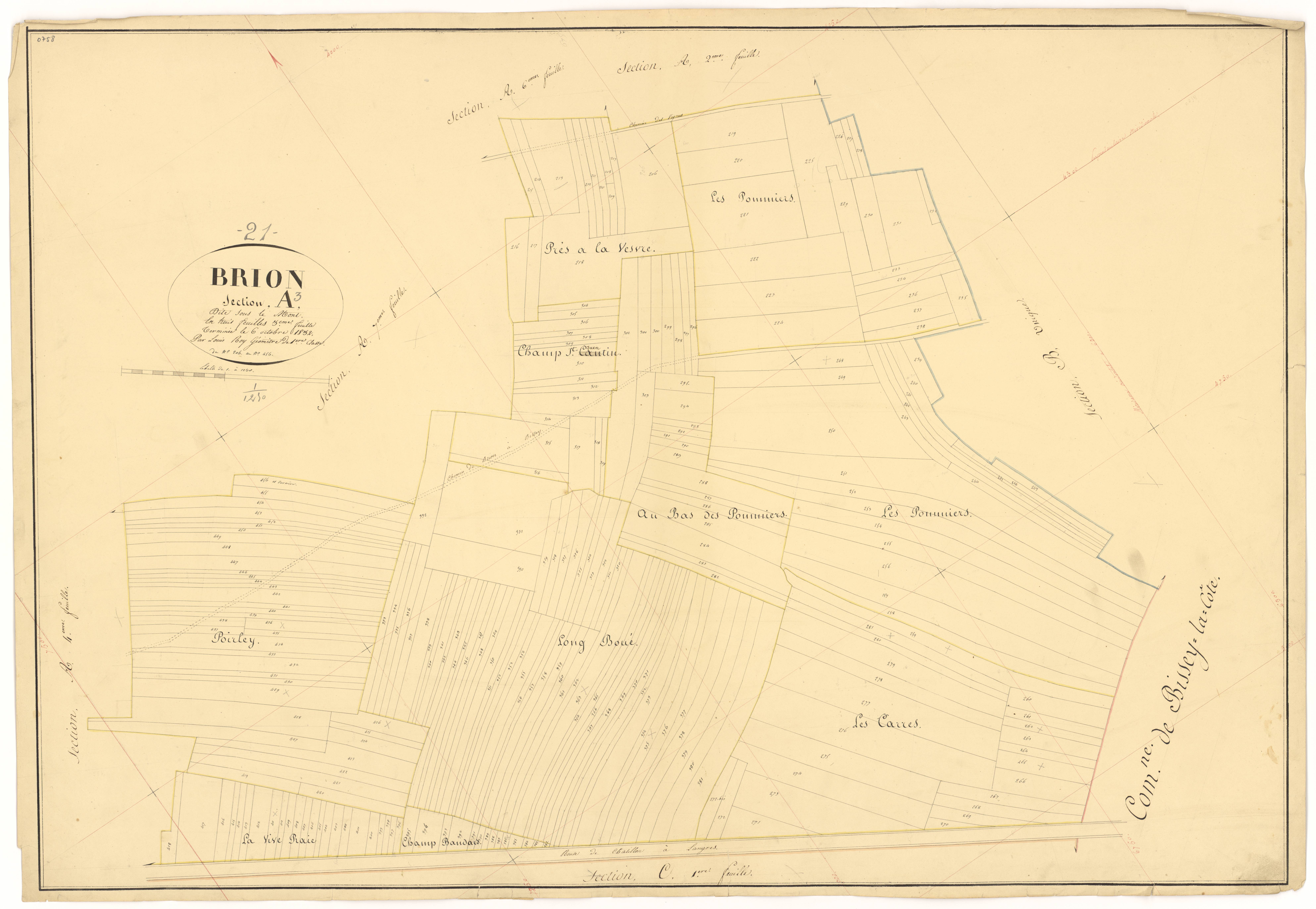 Brion-sur-Ource - Section A3 - 3 P PLAN 112/5