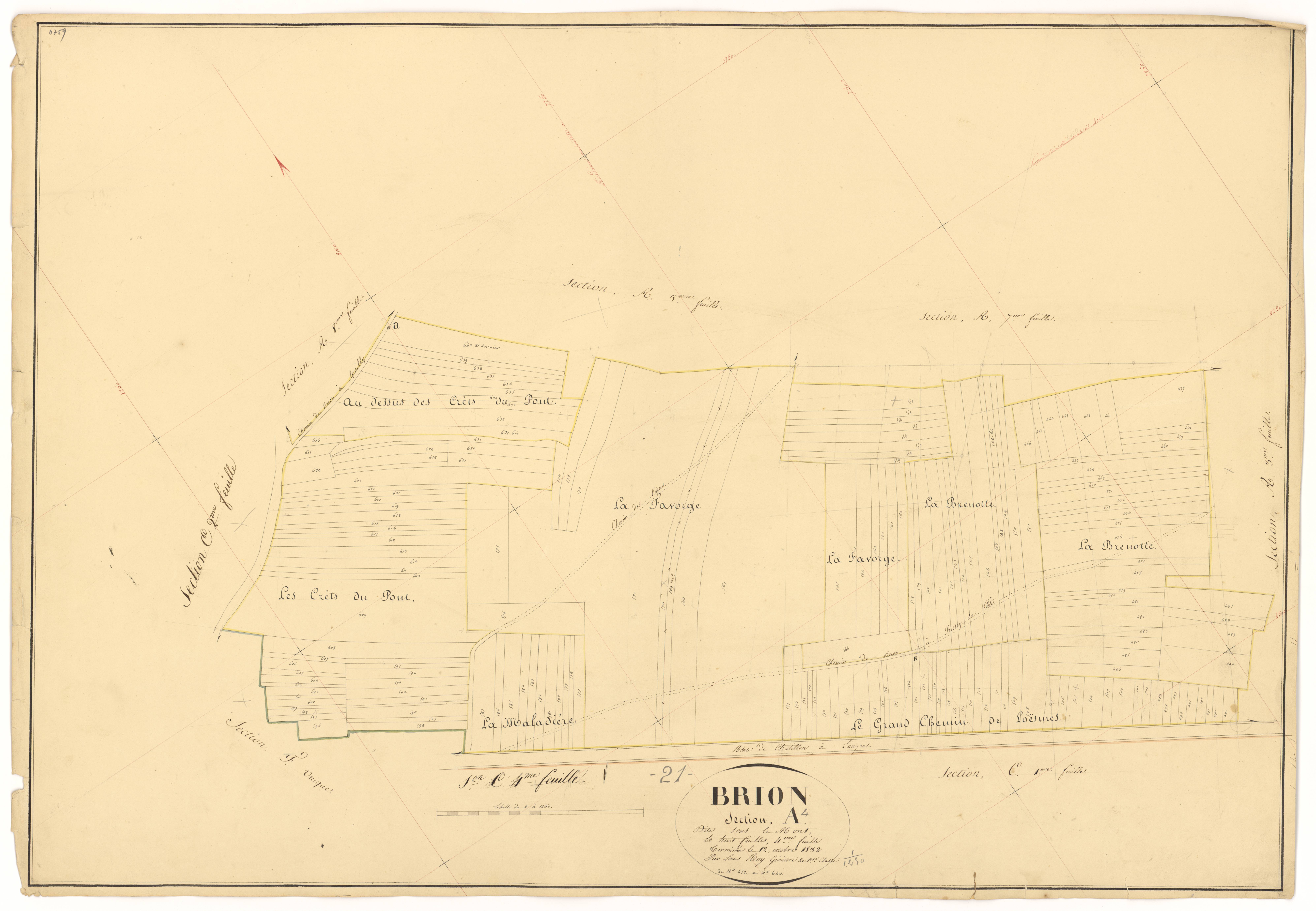 Brion-sur-Ource - Section A4 - 3 P PLAN 112/6