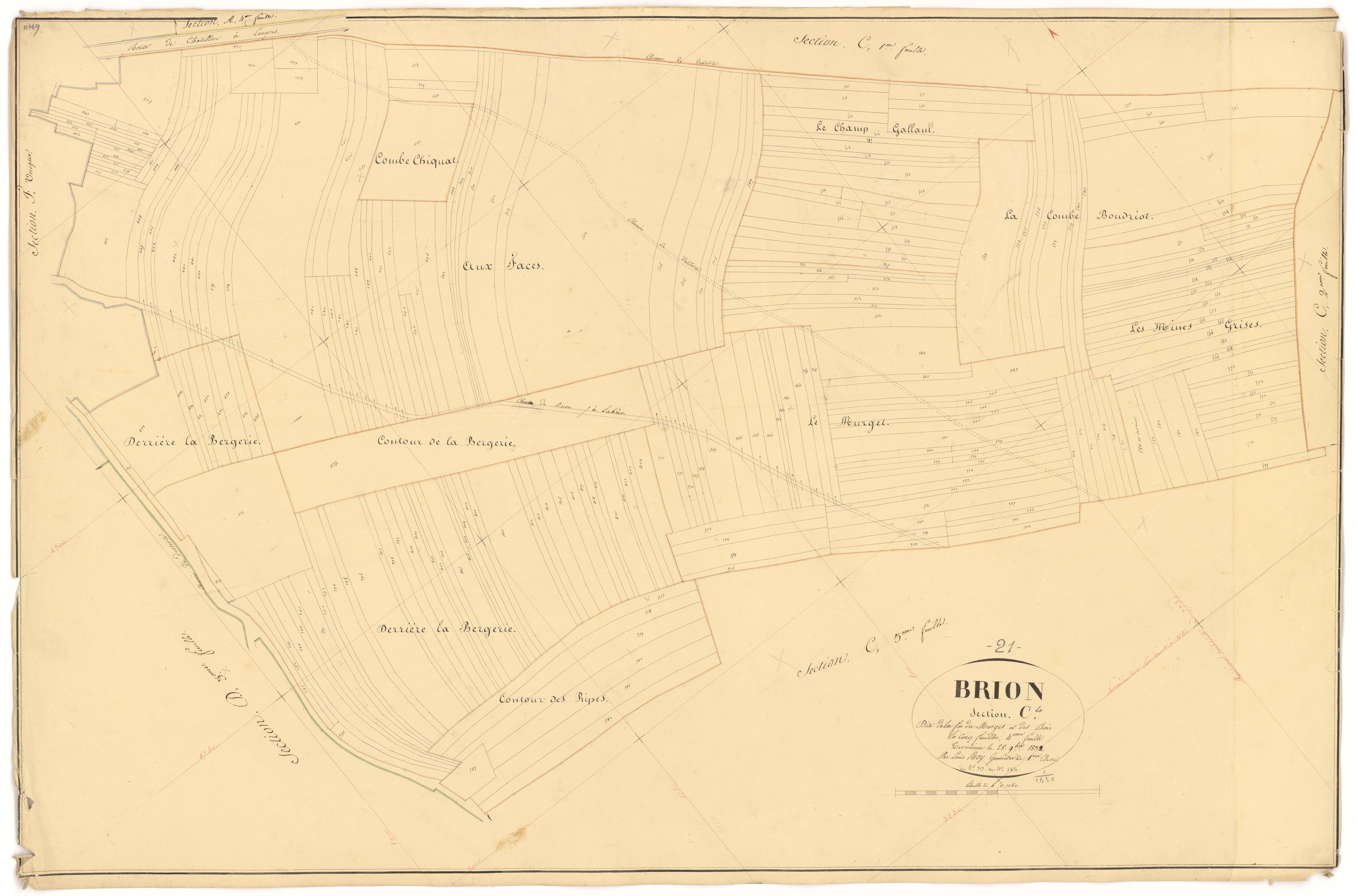 Brion-sur-Ource - Section C4 - 3 P PLAN 112/16